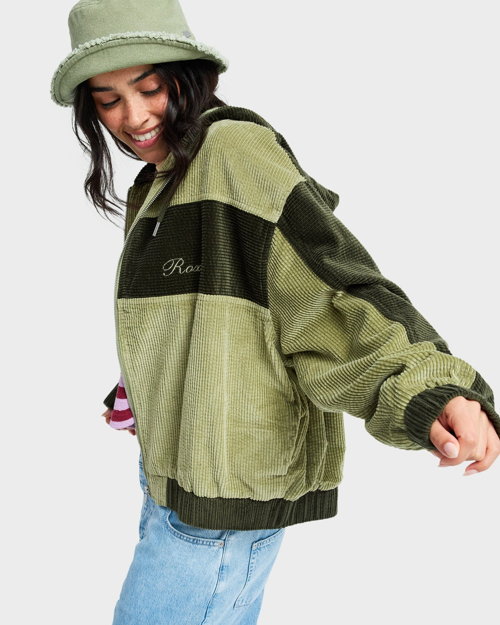 Womens Have A Blast Fleece Jacket – Oil Green – Roxy Australia