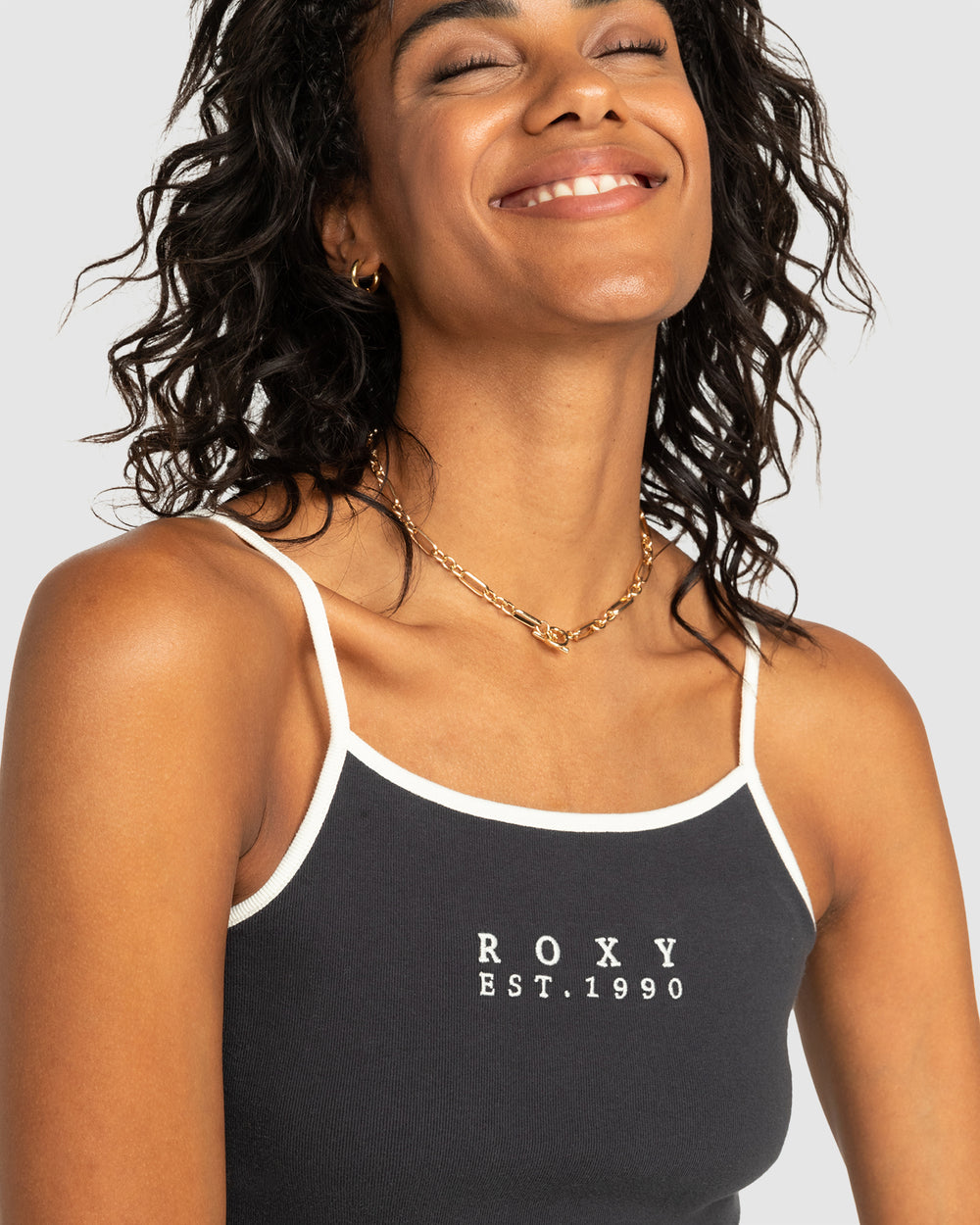 Womens Roxy Vintage Cropped Tank Top – Phantom – Roxy Australia