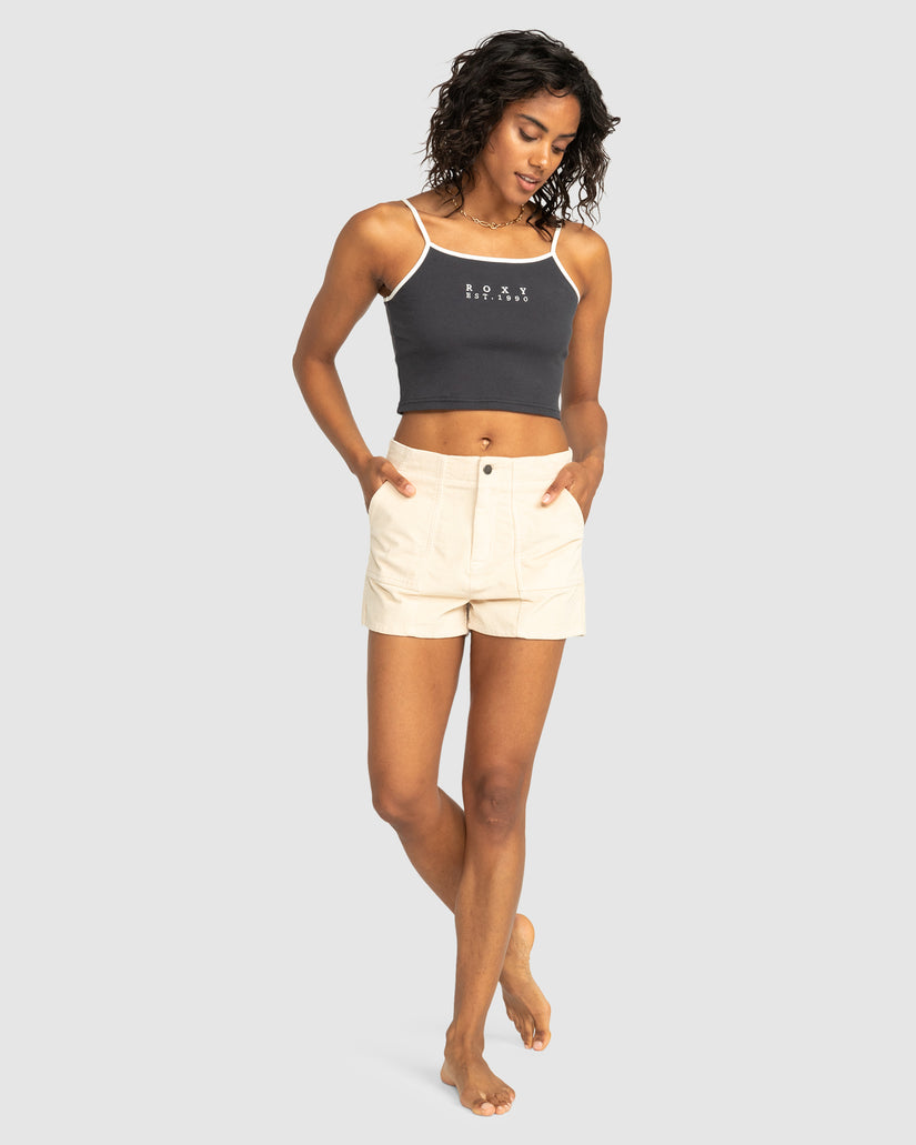 Womens Roxy Vintage Cropped Tank Top - PHANTOM | Roxy