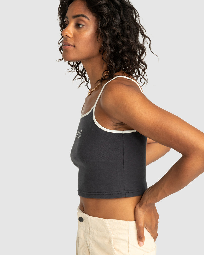 Womens Roxy Vintage Cropped Tank Top - PHANTOM | Roxy