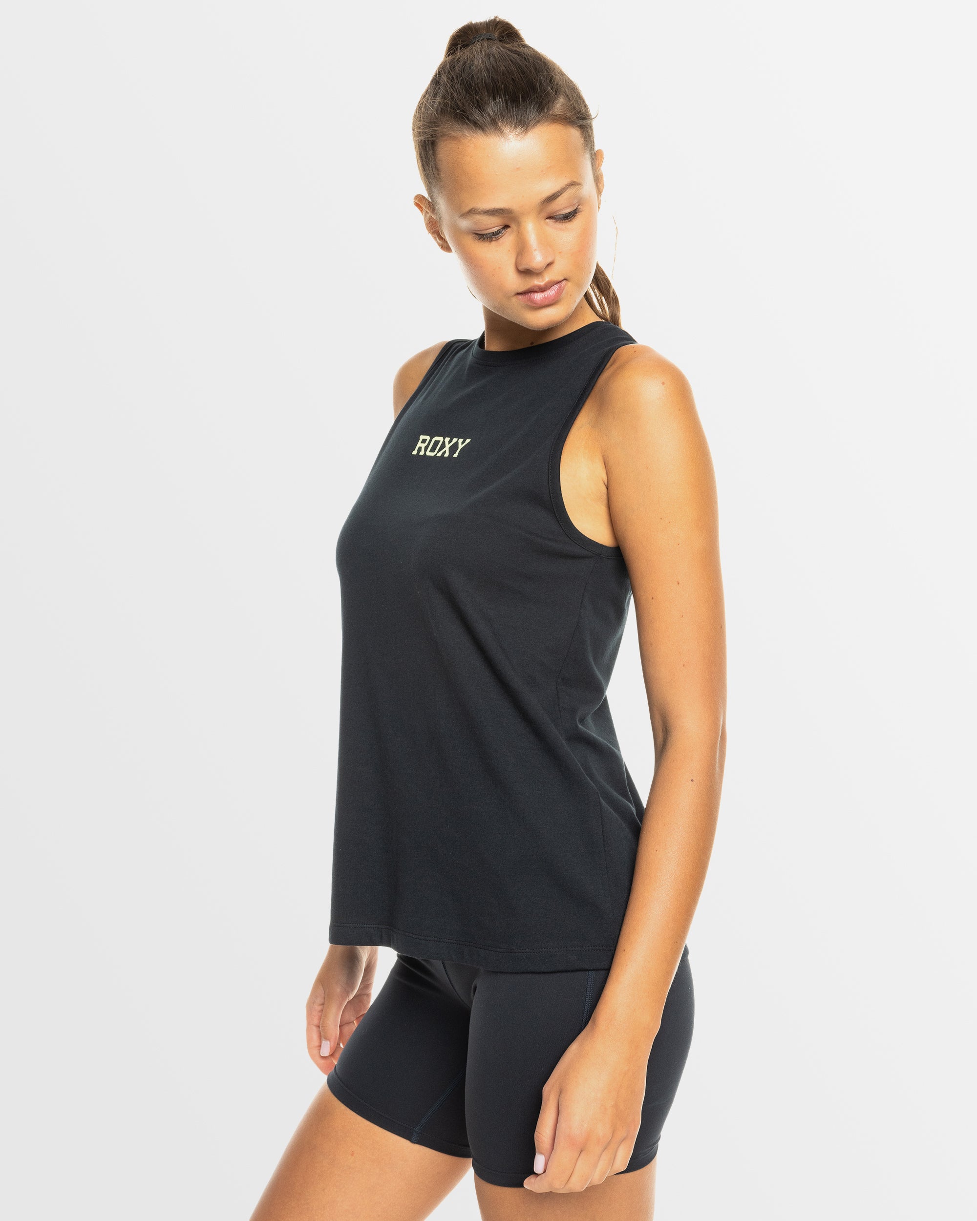 Womens Essential Energy Varsity Sport Tank - TRUE BLACK | Roxy