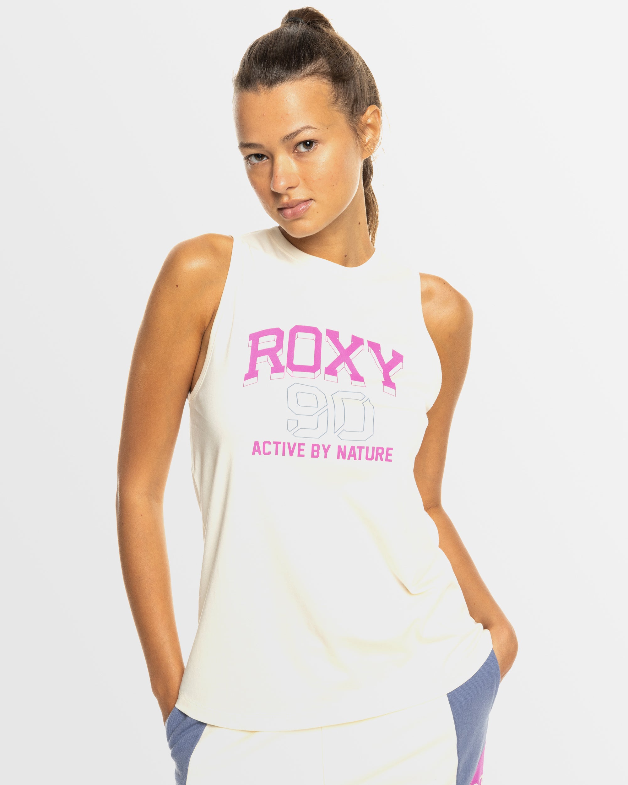 Womens Essential Energy Varsity Sport Tank - BUTTERCREAM | Roxy