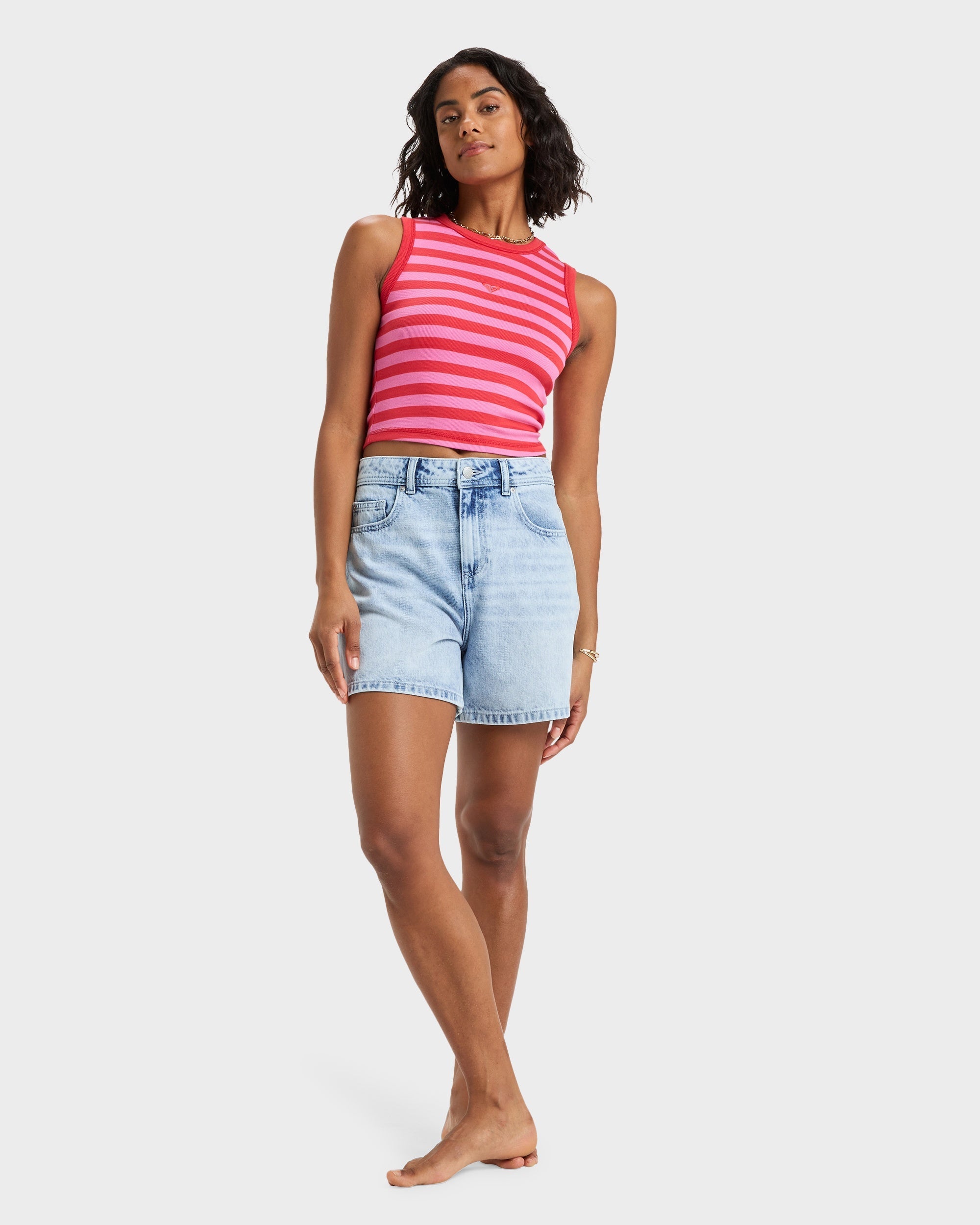 Womens Iconic Days Stripes Tank Top