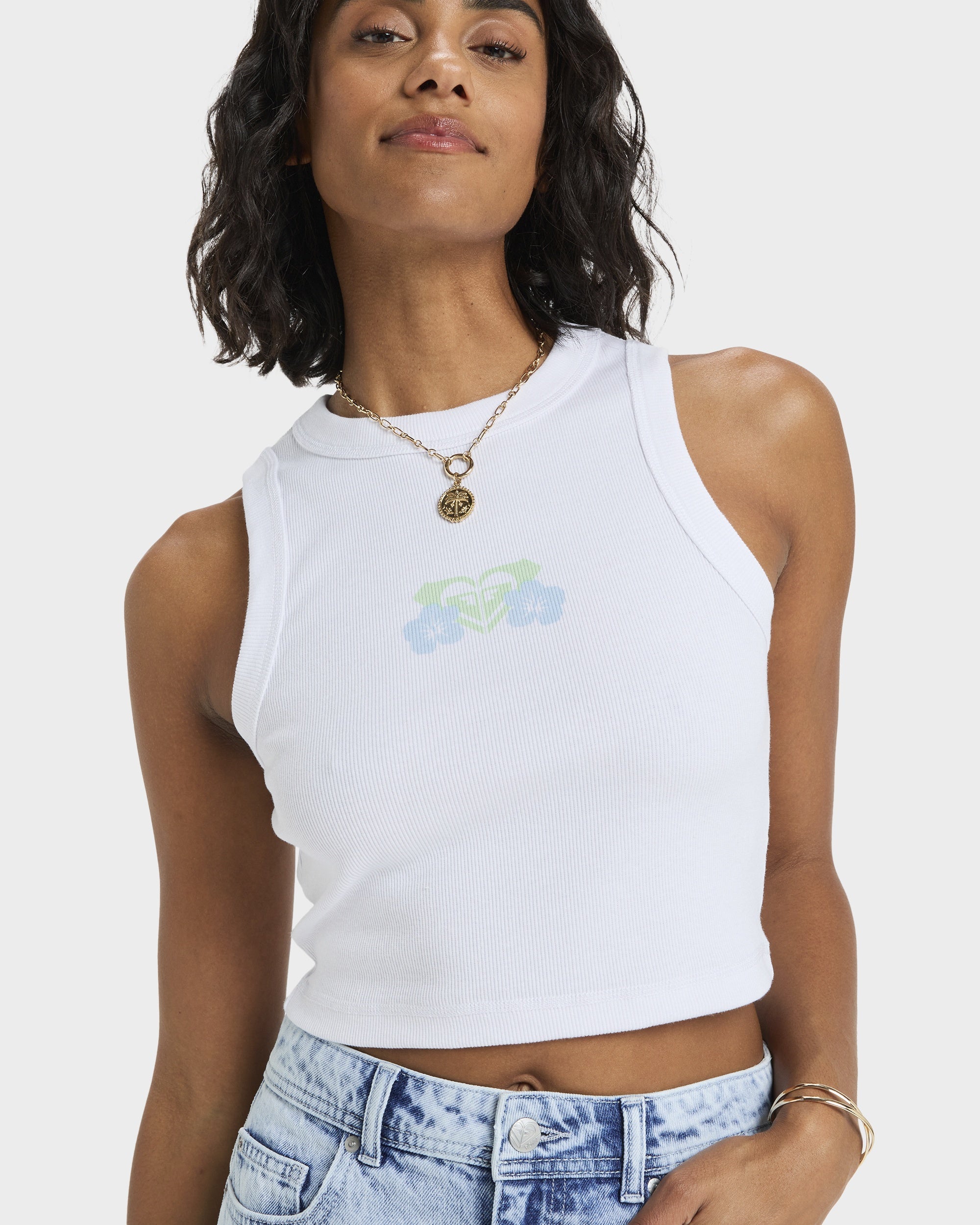 希少✨ Y's ワイズ DOT PRINT DRAPED TANK TOP M Womens Iconic Days Tank Top – Bright White – Roxy Australia