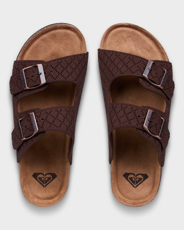 Womens Mannae Buckle Slides