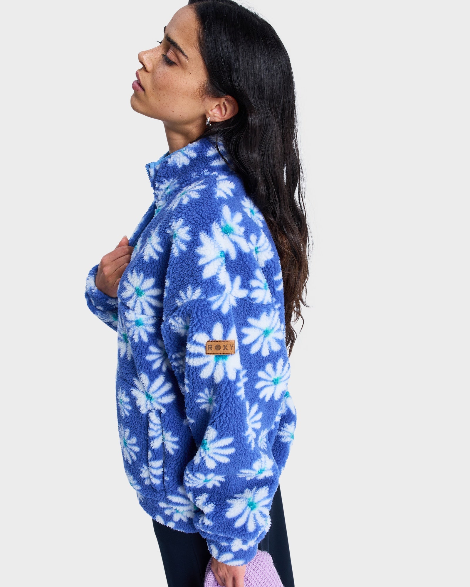 Womens Jive Talking Binded Half Zip Fleece Jumper