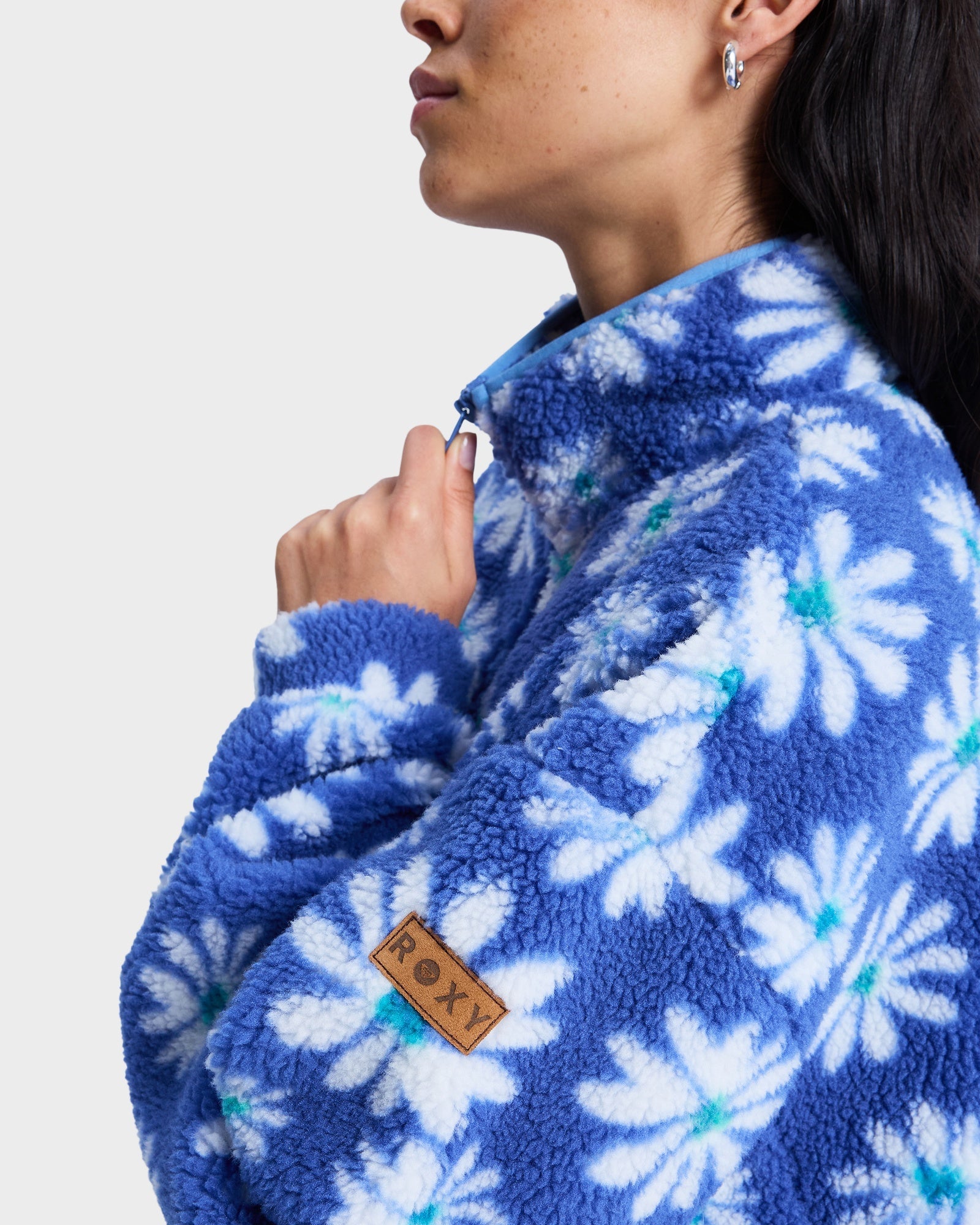 Womens Jive Talking Binded Half Zip Fleece Jumper