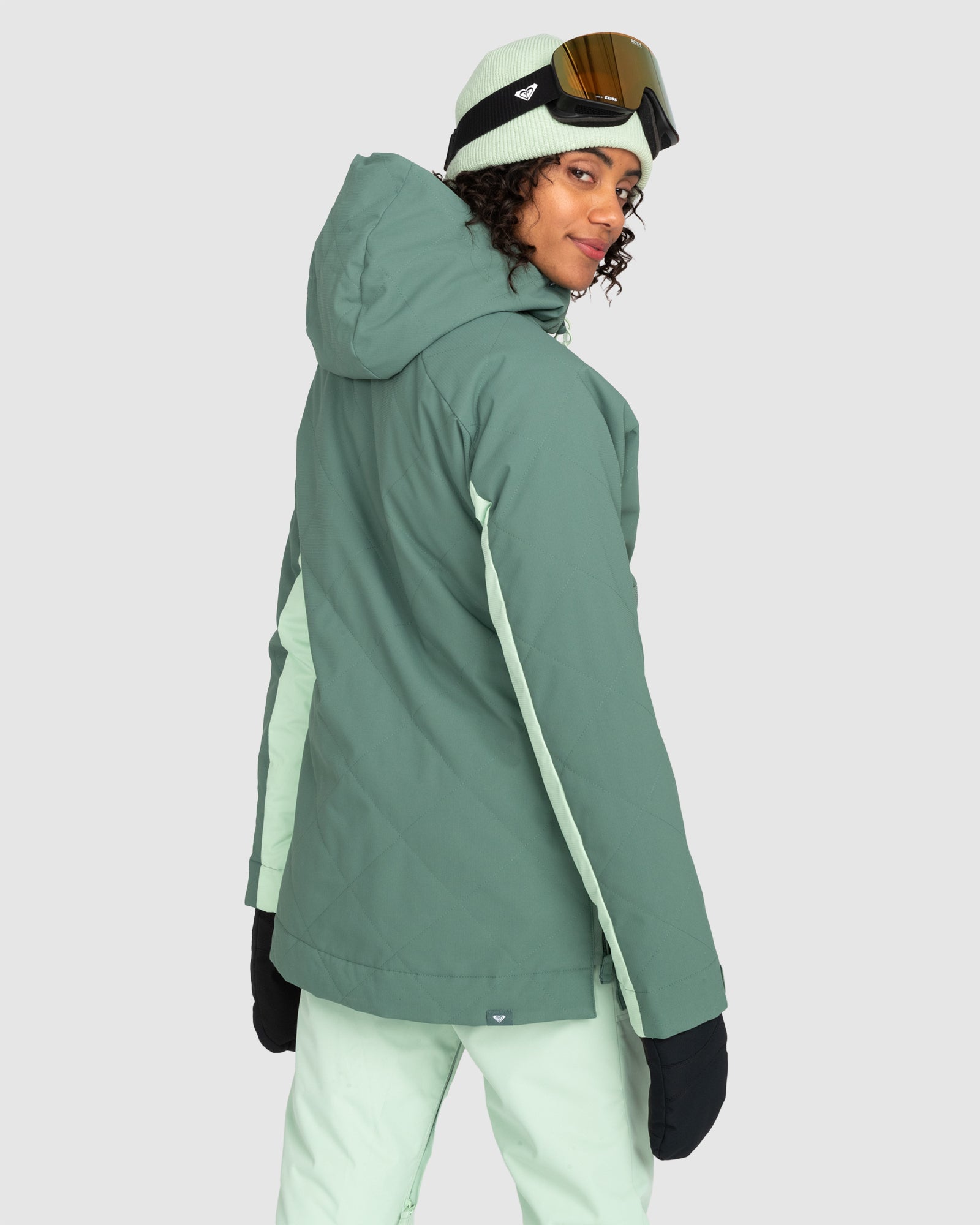 Womens Radiant Lines Overhead Snow Jacket – Dark Forest – Roxy