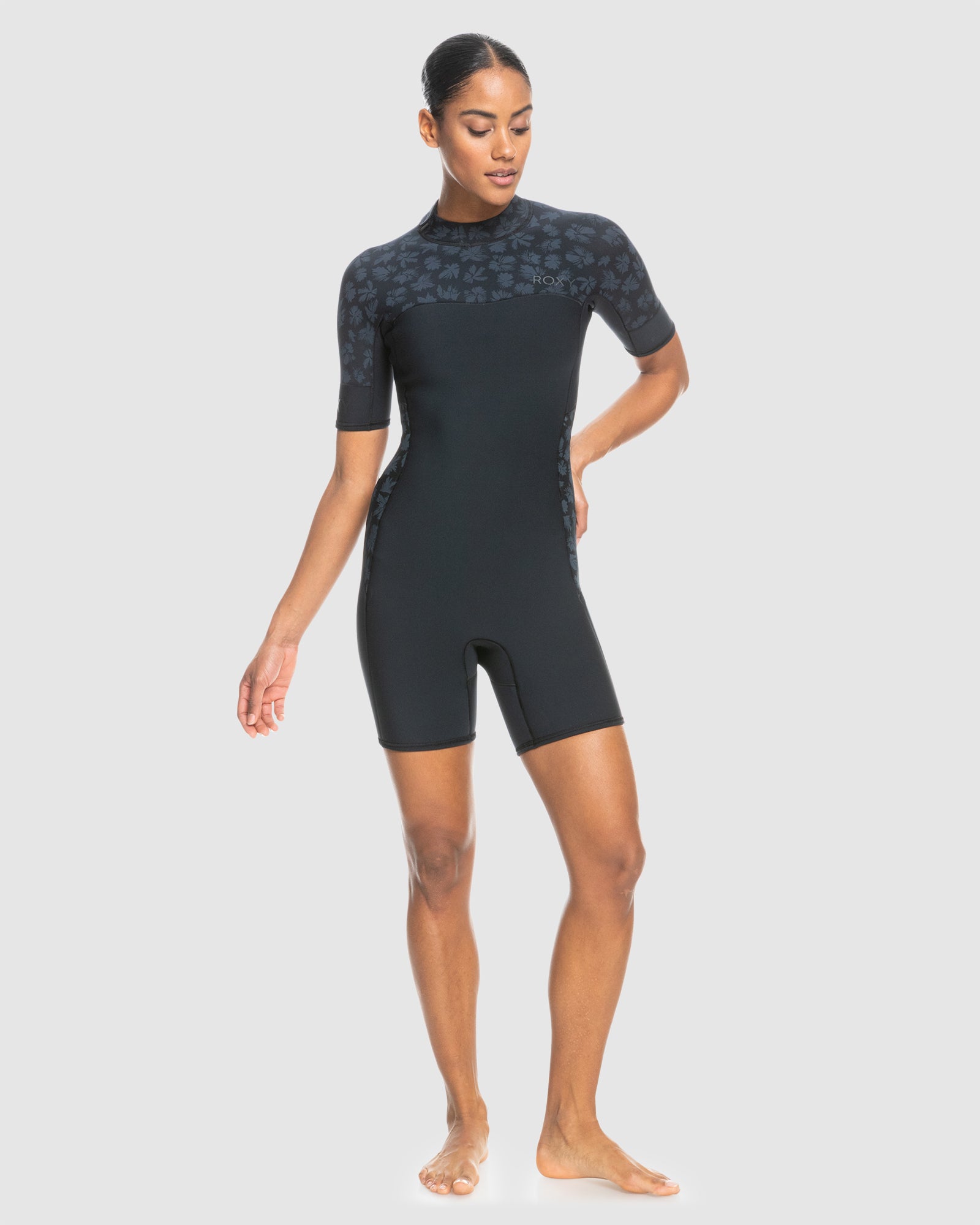 Womens 2mm Swell Series Short Sleeve Back Zip Springsuit – Roxy