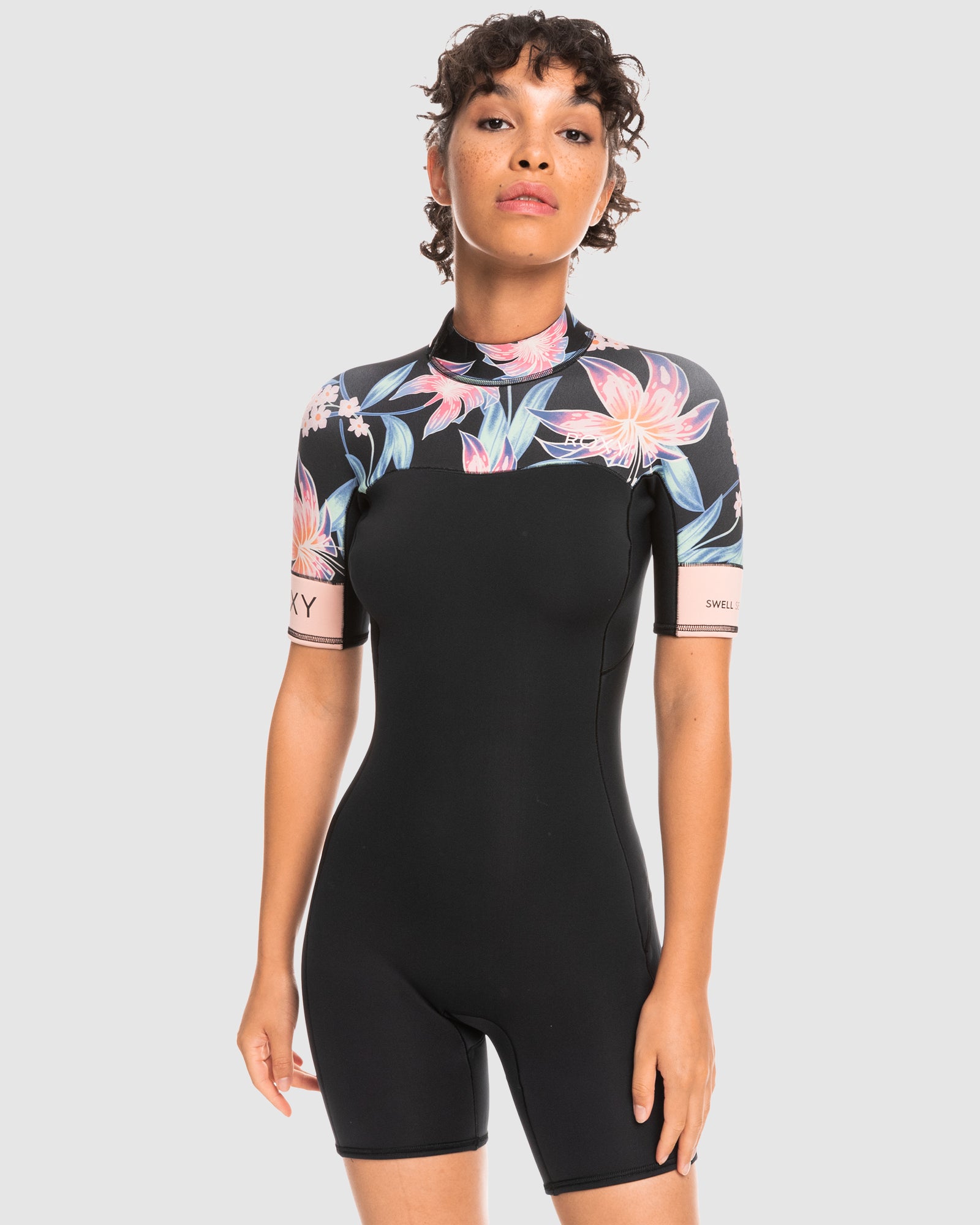 Womens 2Mm Swell Series Short Sleeve Back Zip Springsuit