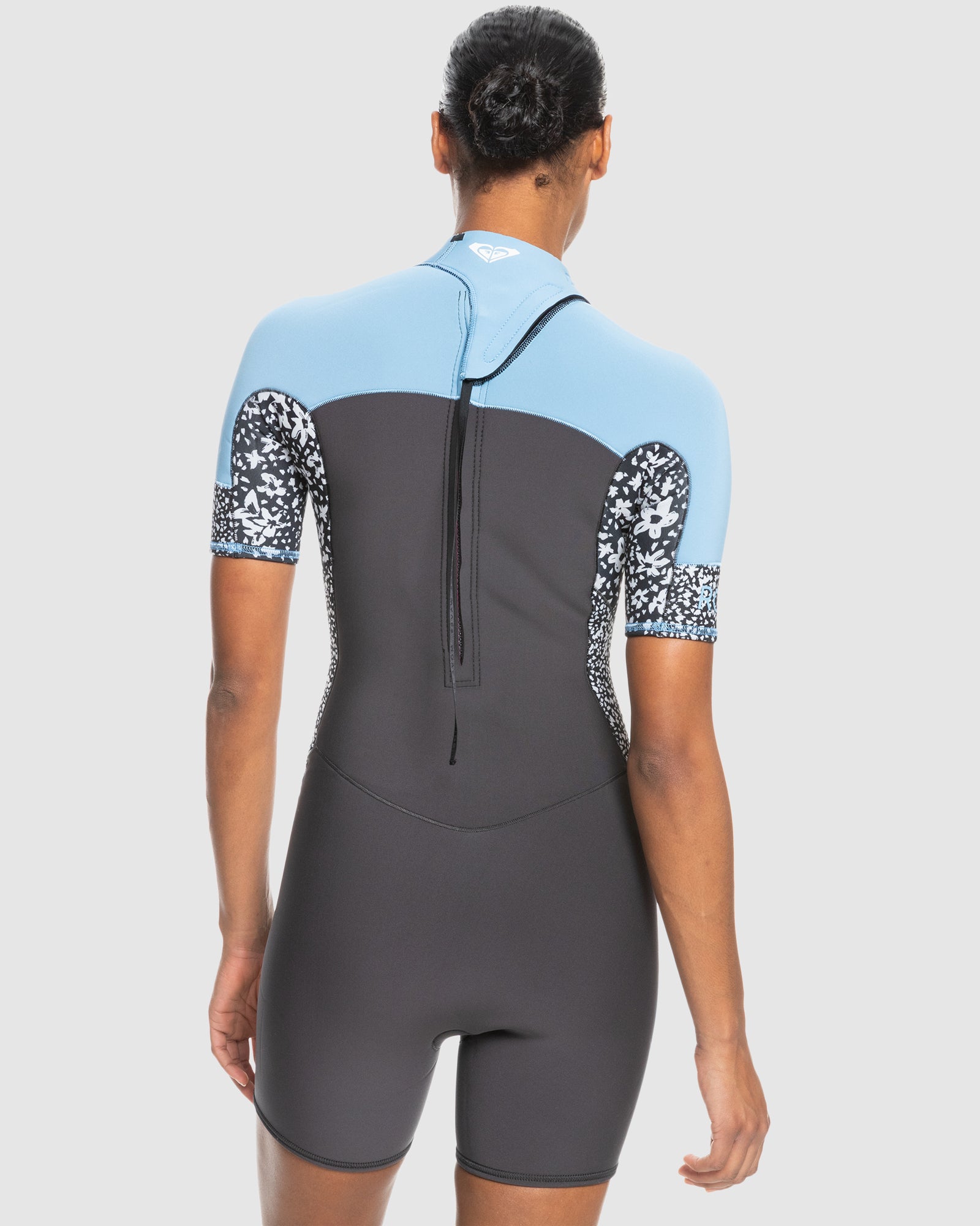 Womens 2mm Swell Series Short Sleeve Back Zip Springsuit