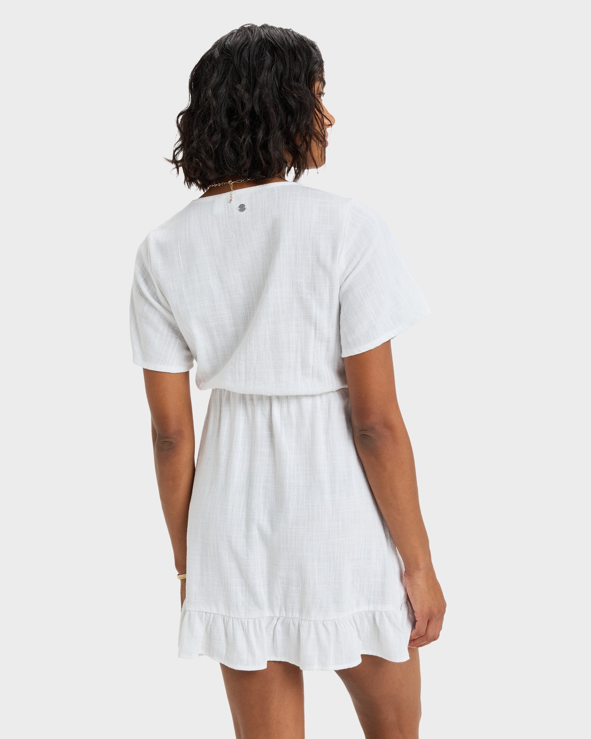 Womens Zenit Wrap Solid Mini Dress