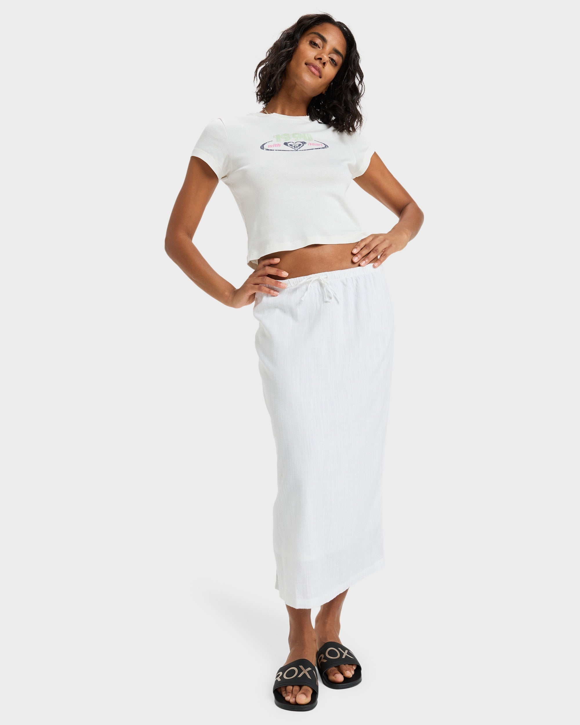Womens Over The Waves Midi SKirt