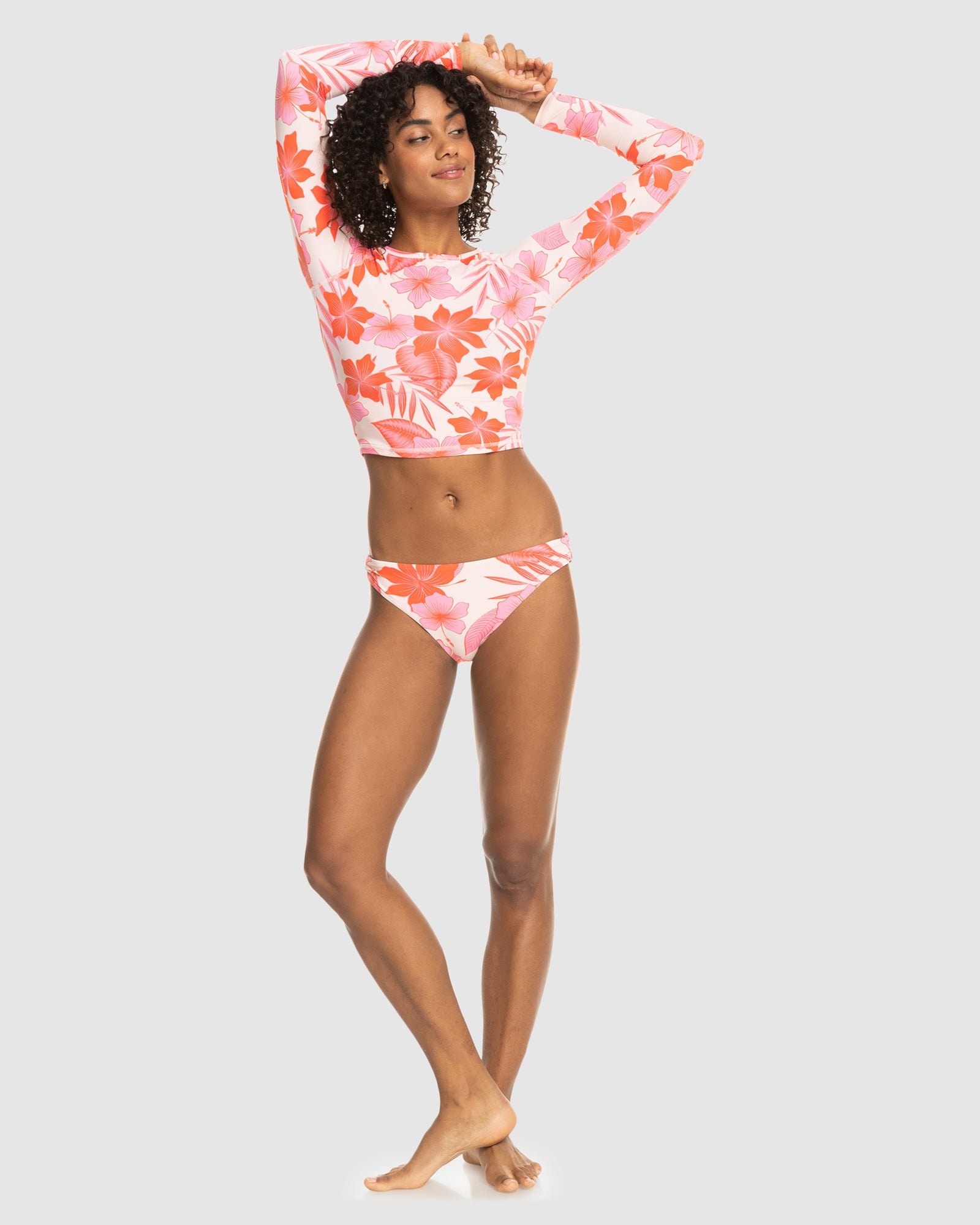 Womens Crop Top Ls Lycra Rashguard