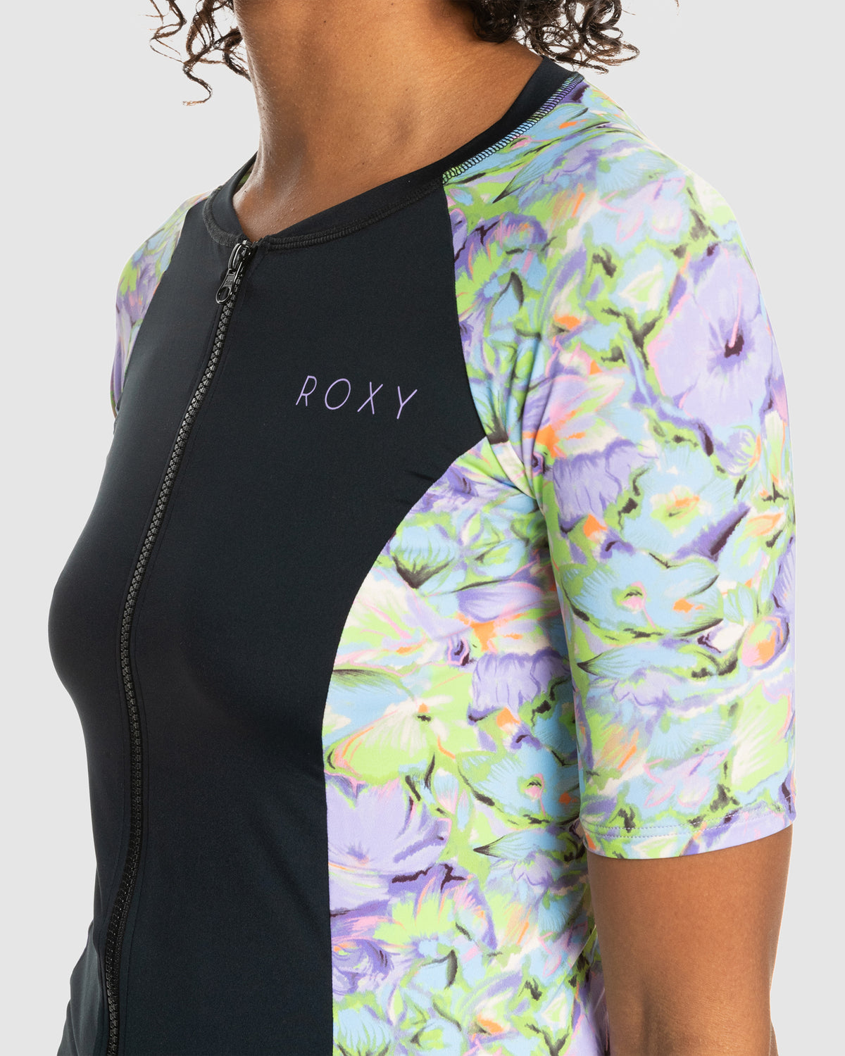Womens New Ss Lycra Zipped Throught Rashguard