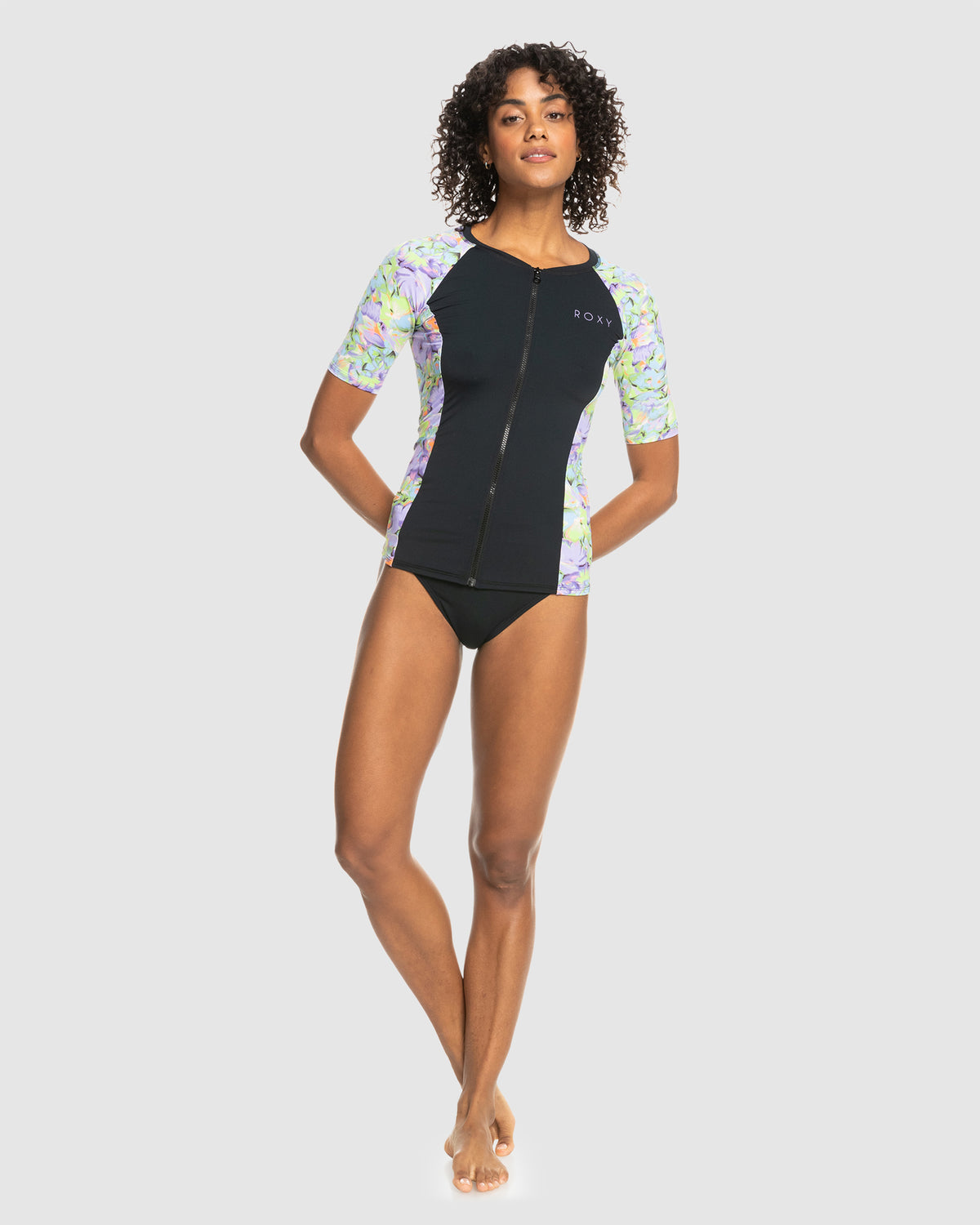 Womens New Ss Lycra Zipped Throught Rashguard