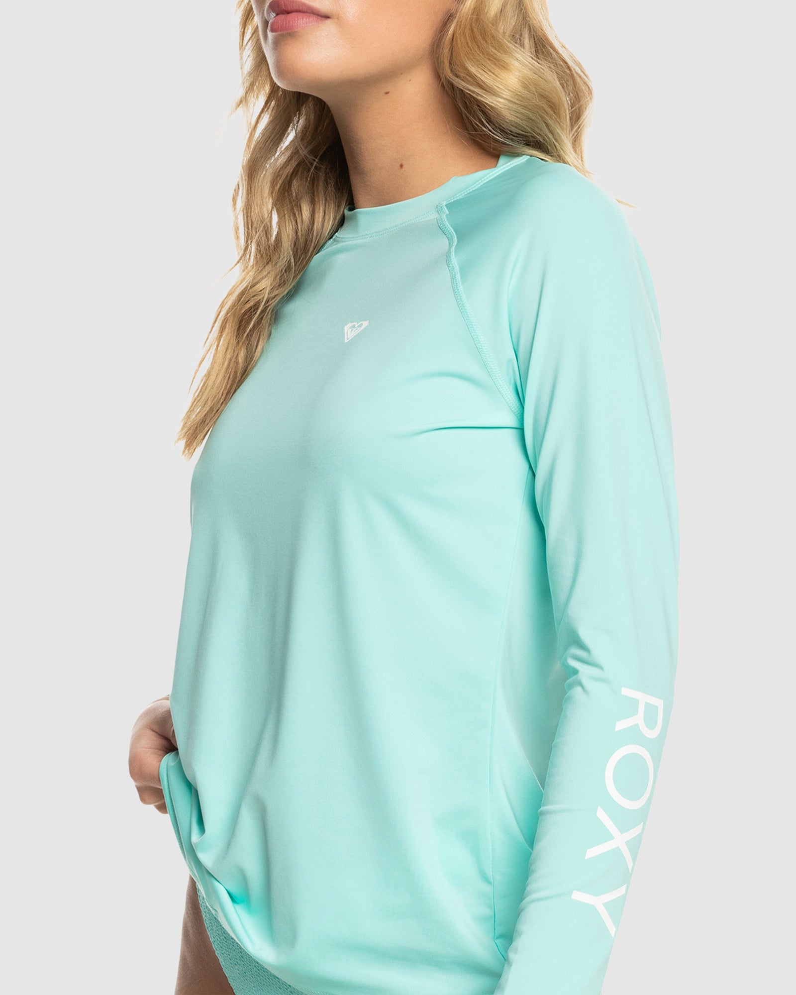Roxy Damen Rashguard Shirt Langarm – UPF 50+ Sonnenschutz Mit Reißverschluss, Schnell Trocknend