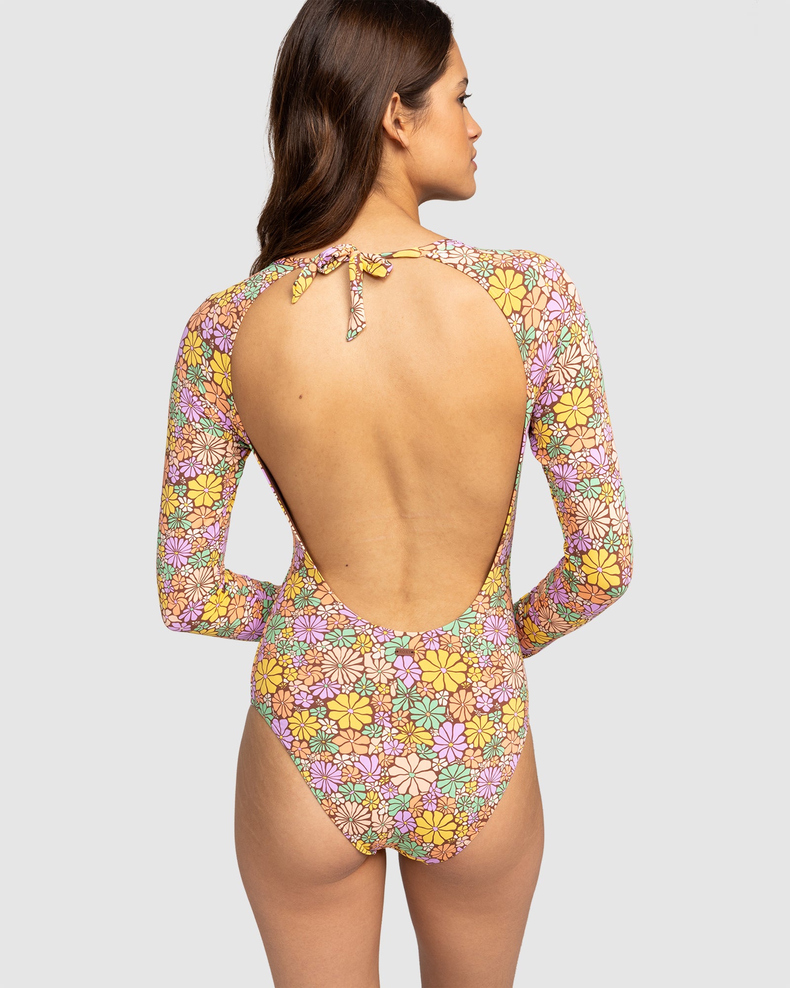 Womens Fashion Long Sleeve One Piece Swimsuit