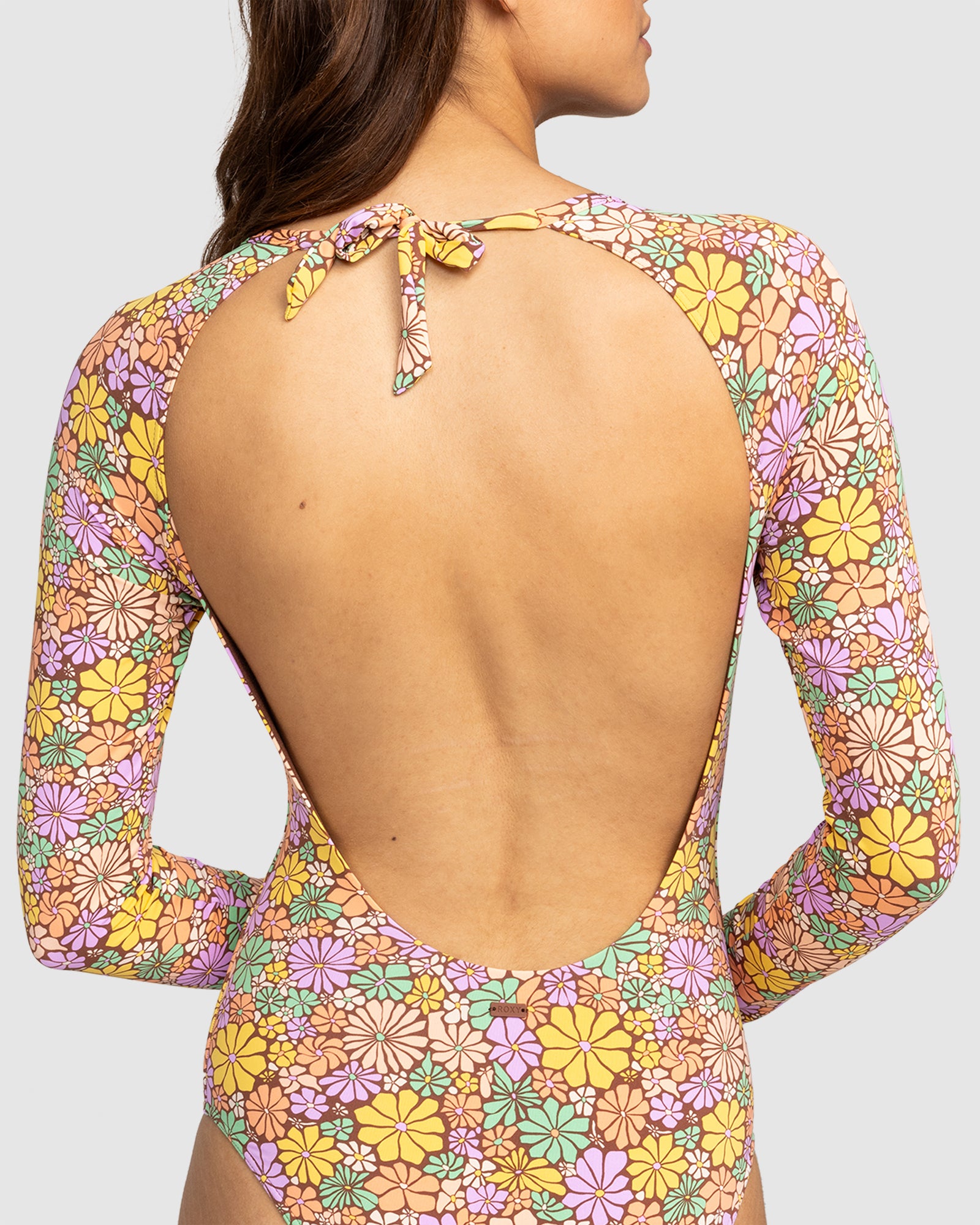 Womens Fashion Long Sleeve One Piece Swimsuit