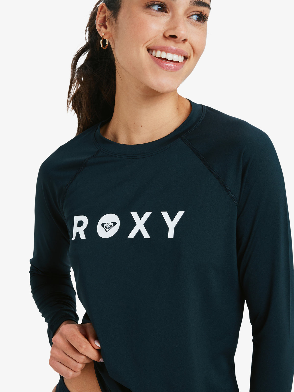 Women Essentials Long Sleeve Rash Vest – Anthracite – Roxy Australia