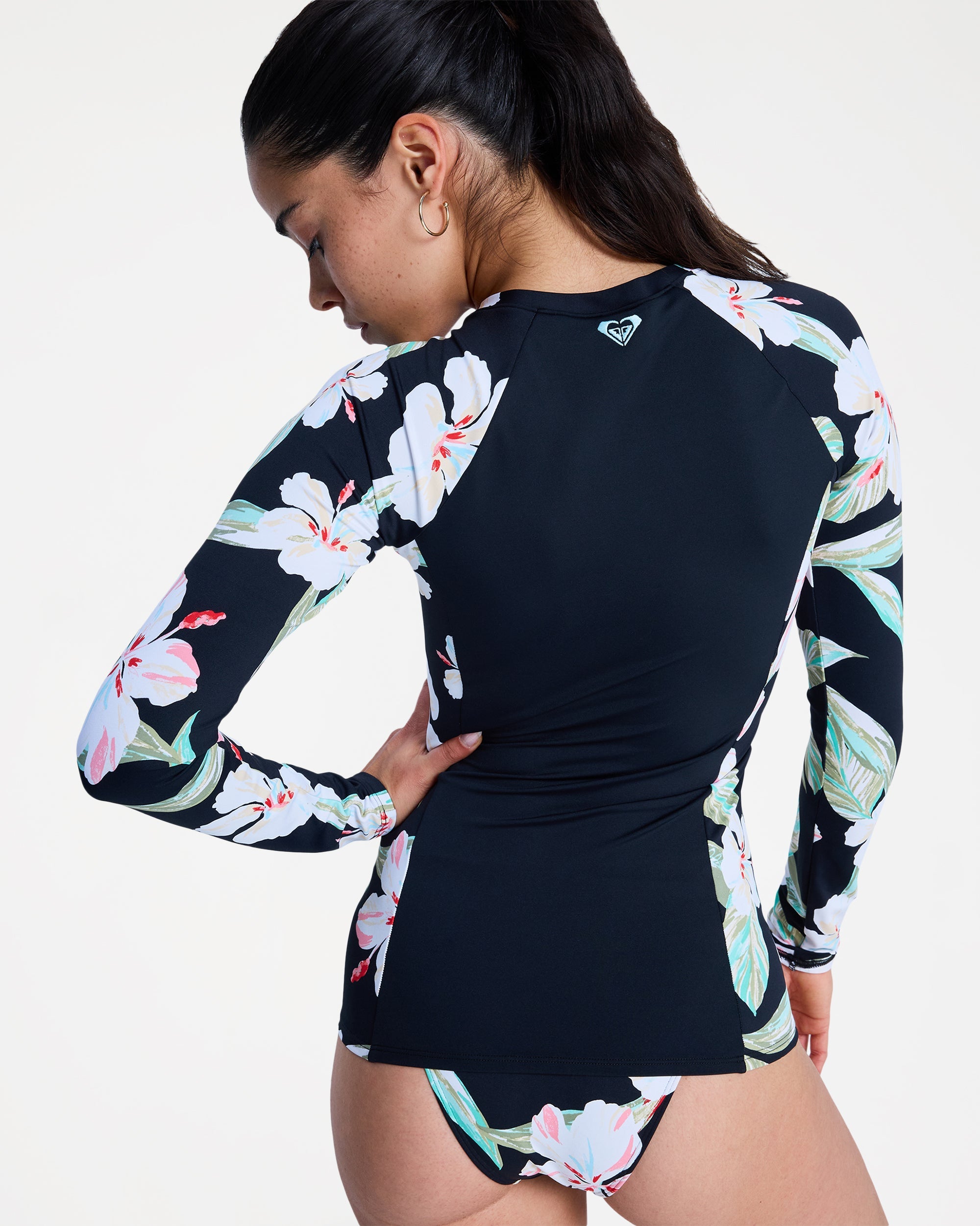 Womens Lycra Zip Long Sleeve Rash Vest