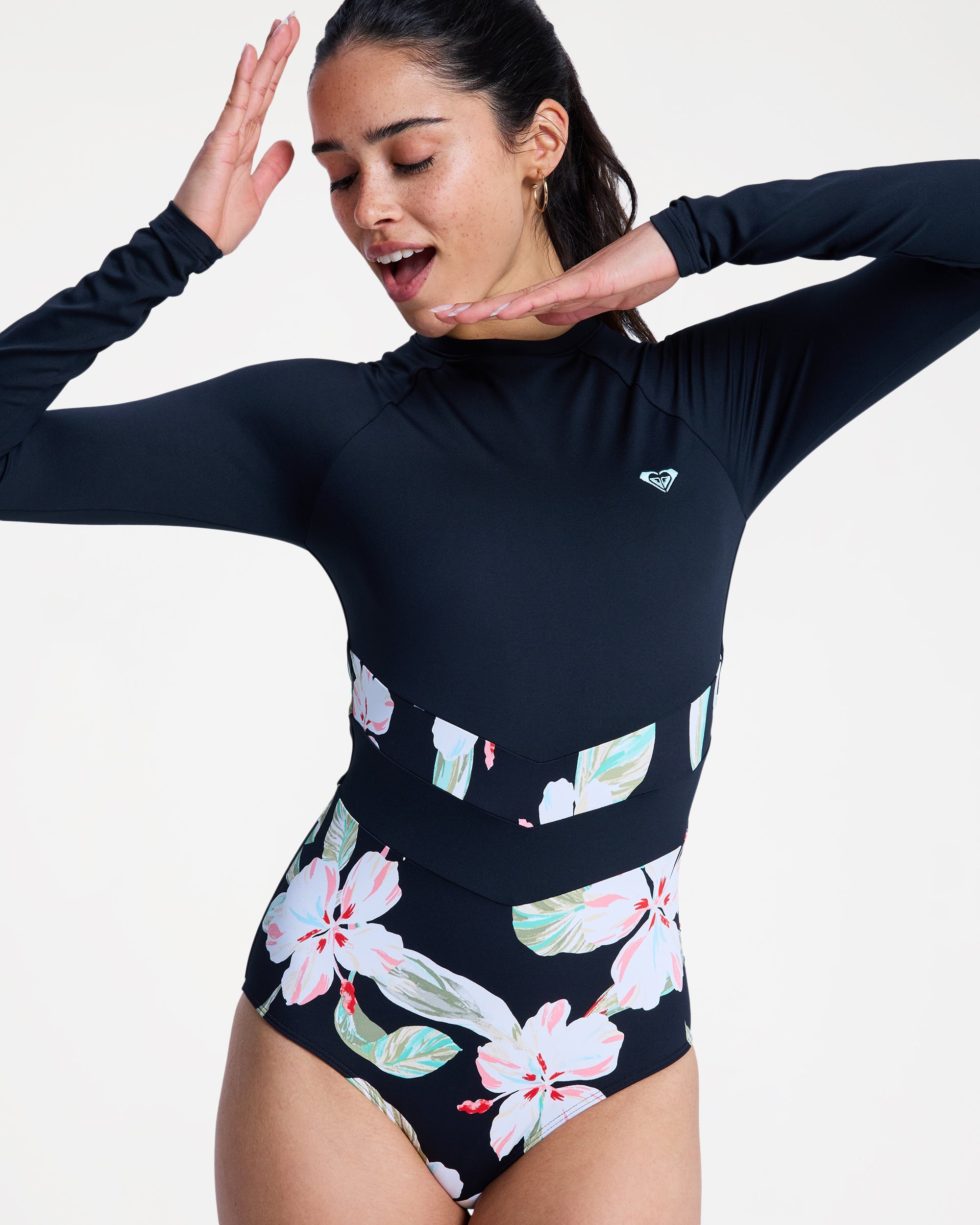 Womens The Rider Zipped Long Sleeve One Piece Rash Vest