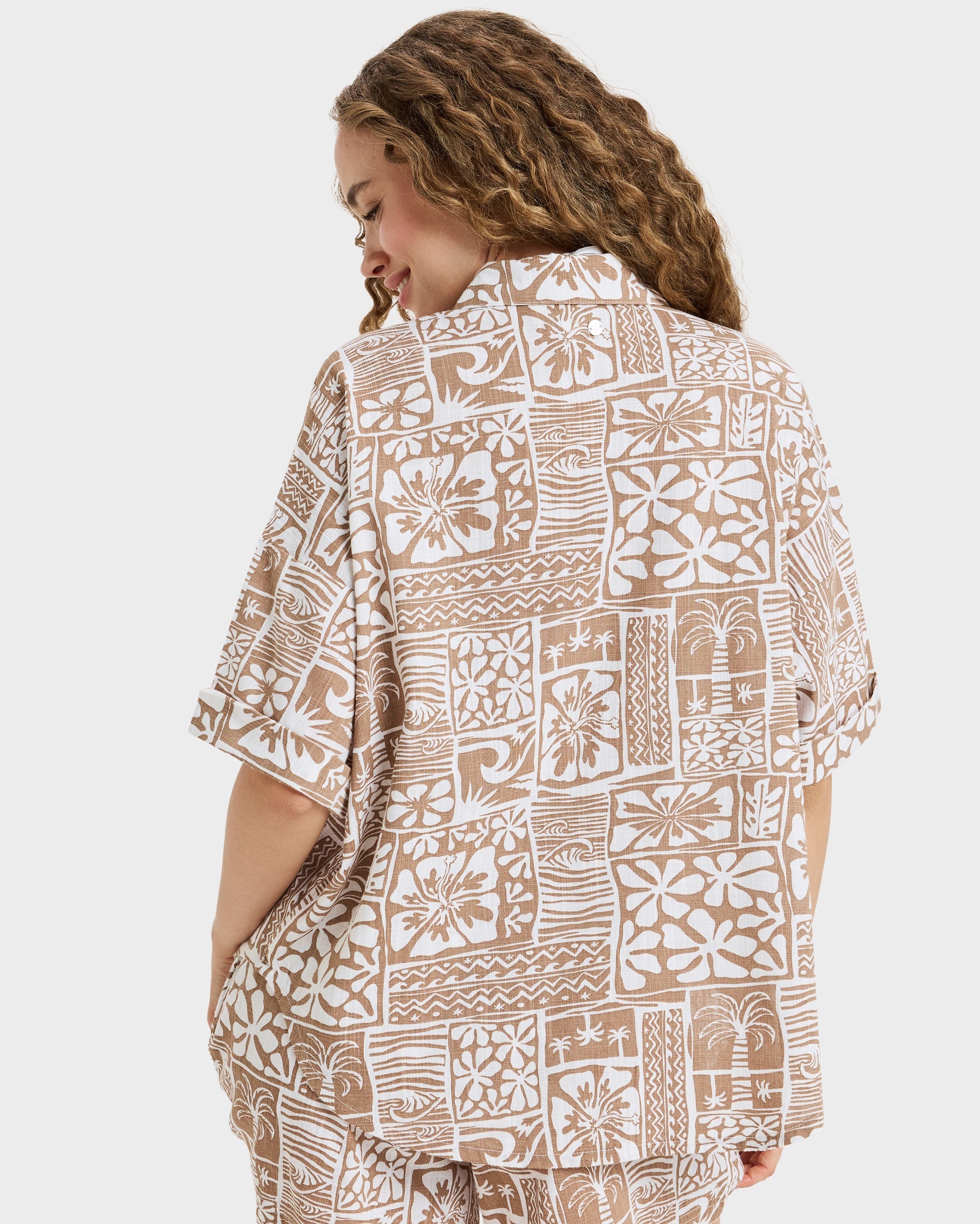 Womens Beachy Nostalgia Slub Short Sleeve Shirt