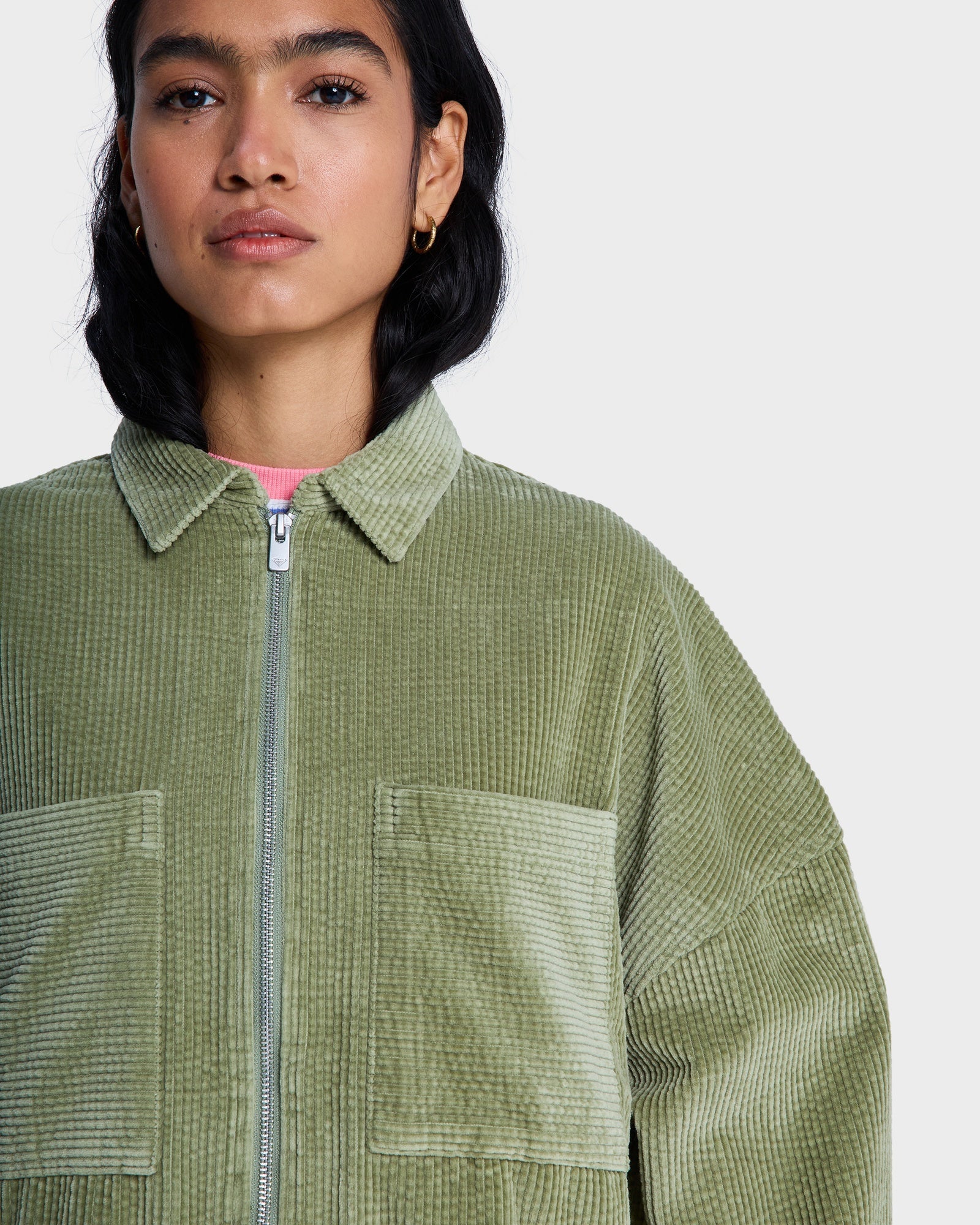 Womens Chilled Out Washed Cord Long Sleeve Shirt