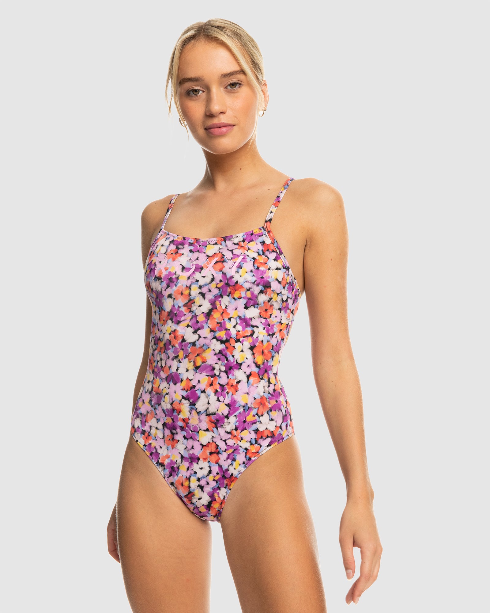 Womens Roxy Active Basic Aop 1Pce One Piece Swimsuit
