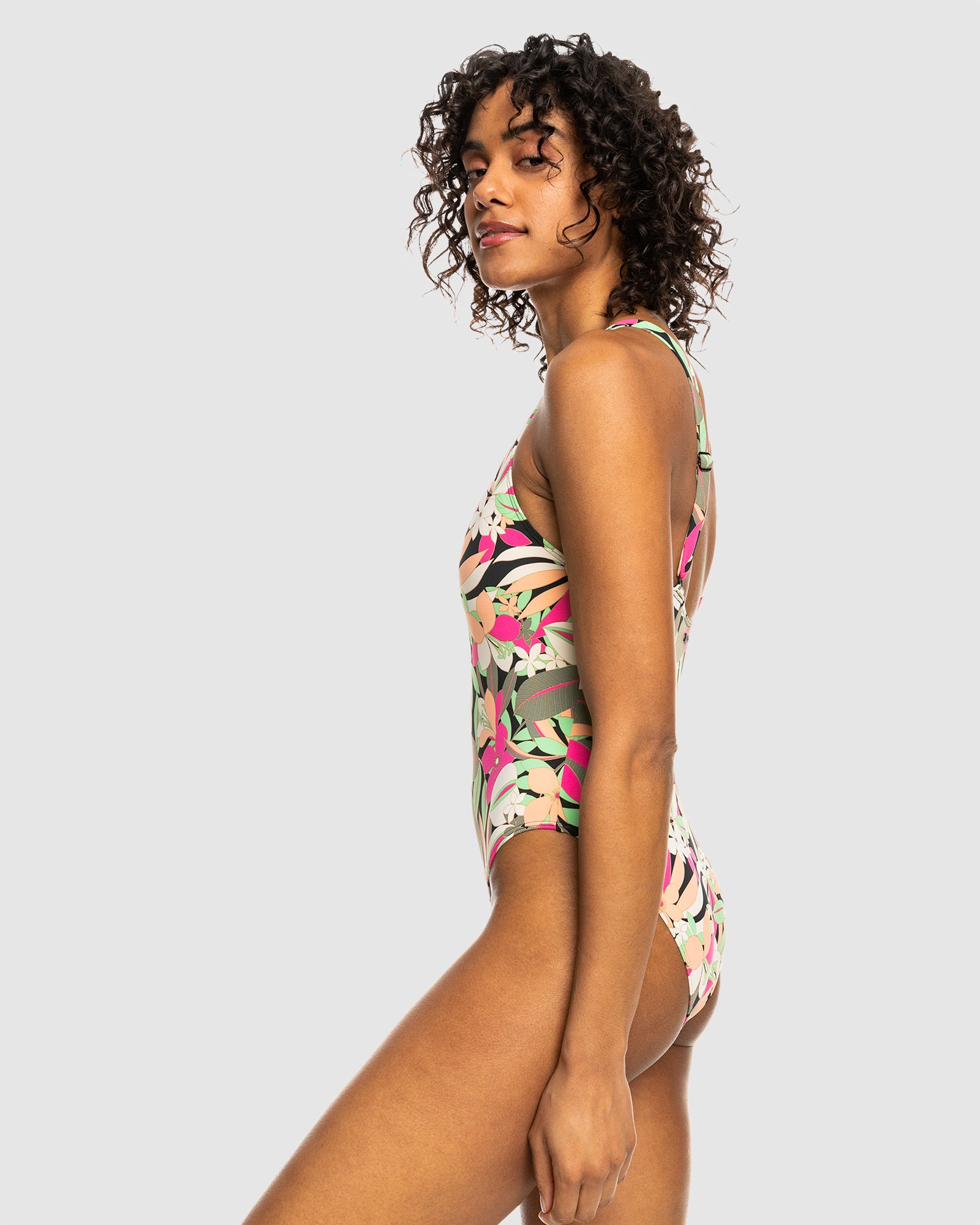 Womens Beach Classics High Leg One Piece Swimsuit