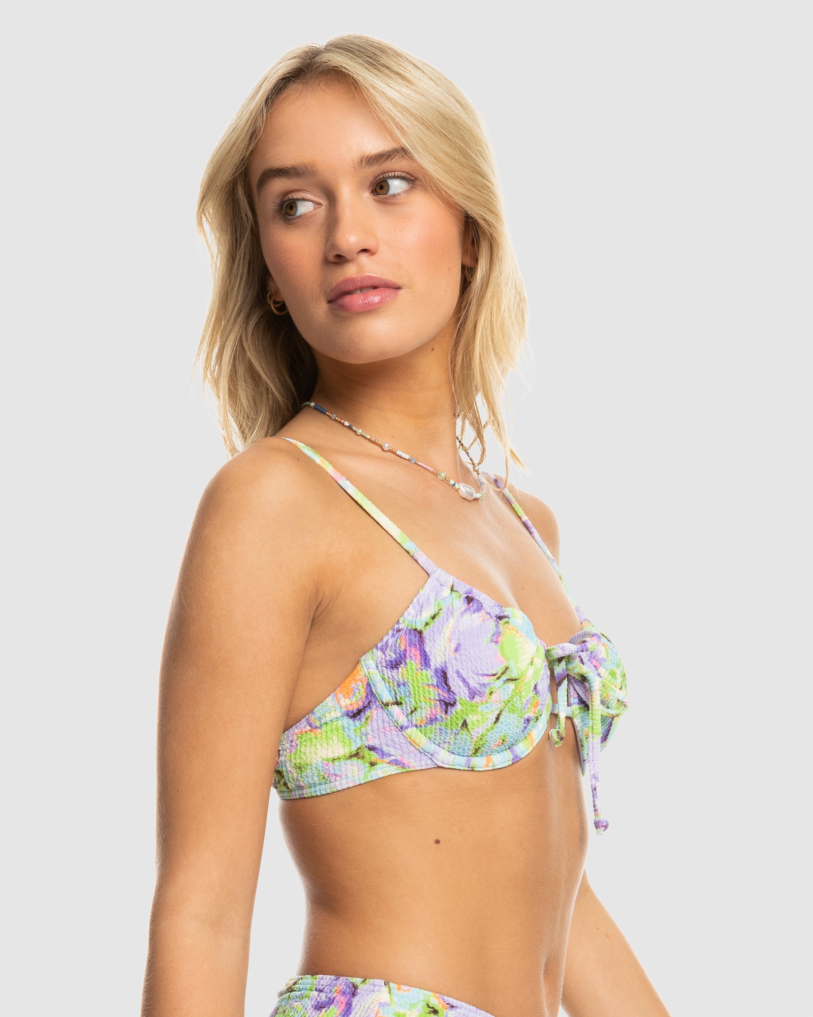 Womens Blumen Uw Bralette Bikini Top