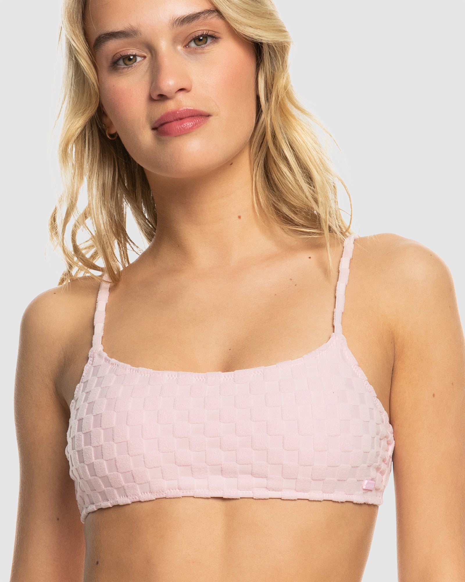 Womens Happy Terry Bralette Bikini Top