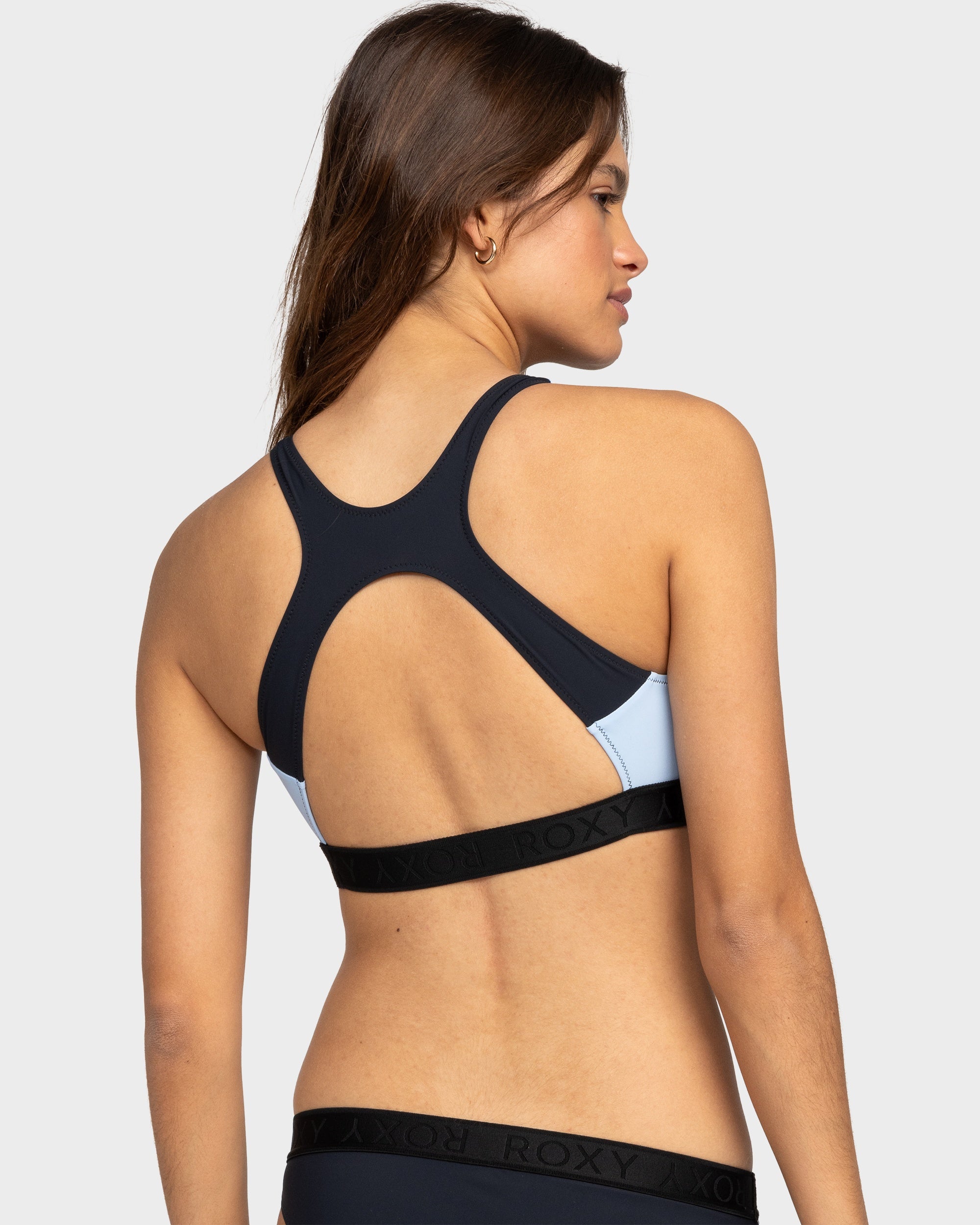 Womens Roxy Active Crop Top Bikini Top