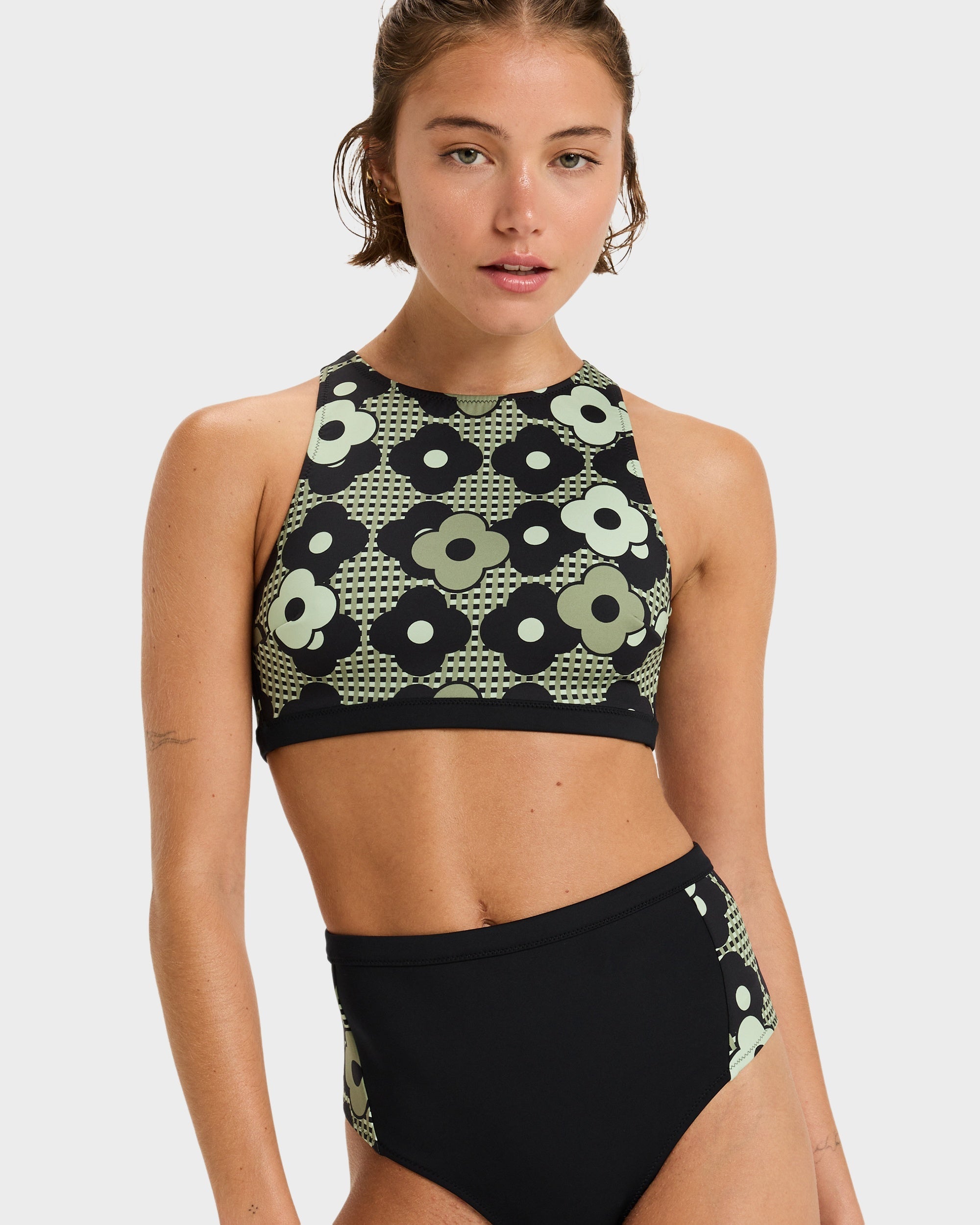 Womens Pro Wave Crop Top Bikini Top