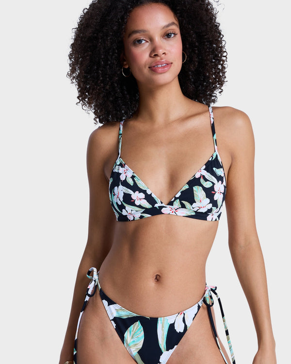 Womens Printed Essentials Fixed Tri Bikini Top