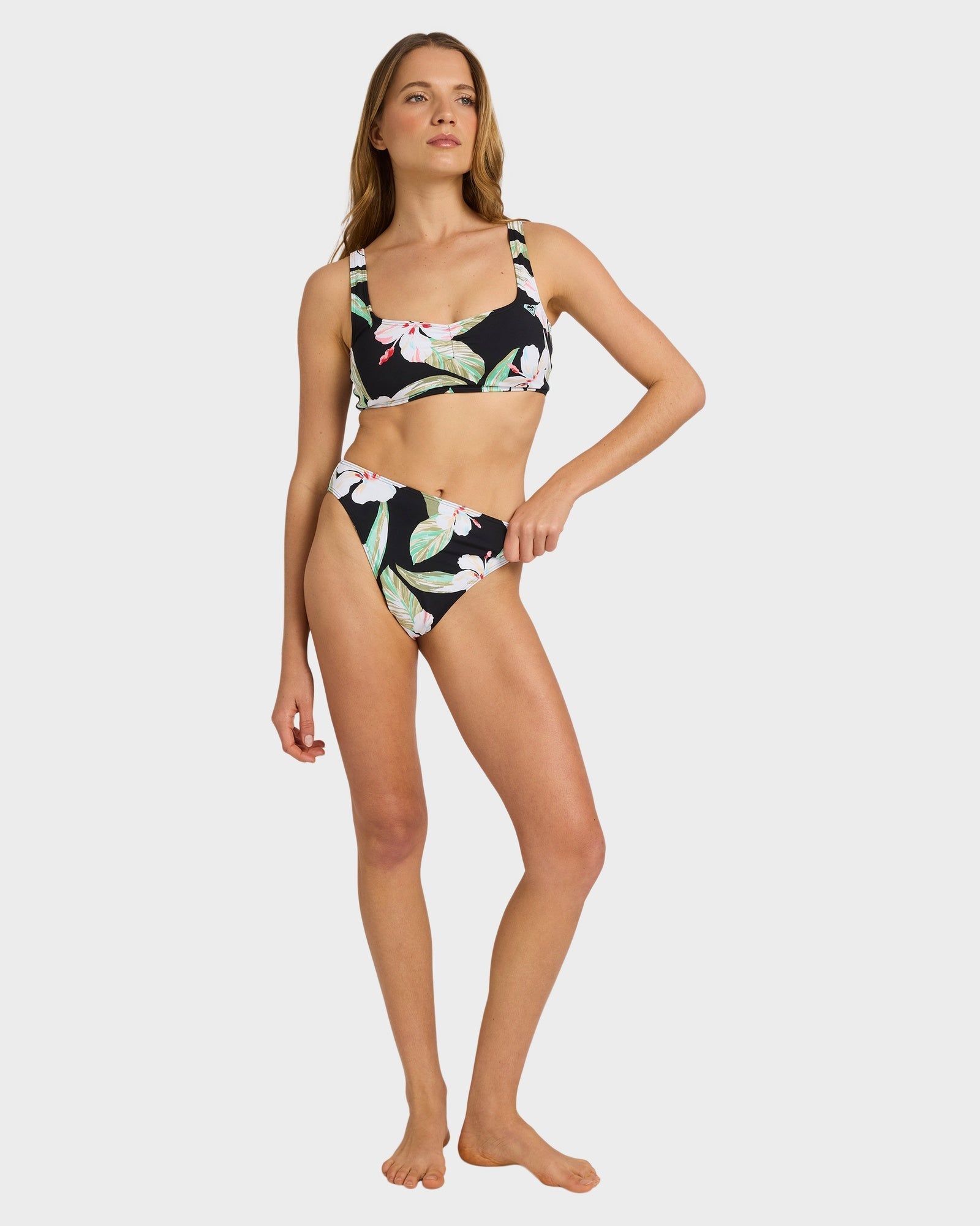 Womens Printed Essentials Bralette Bikini Top