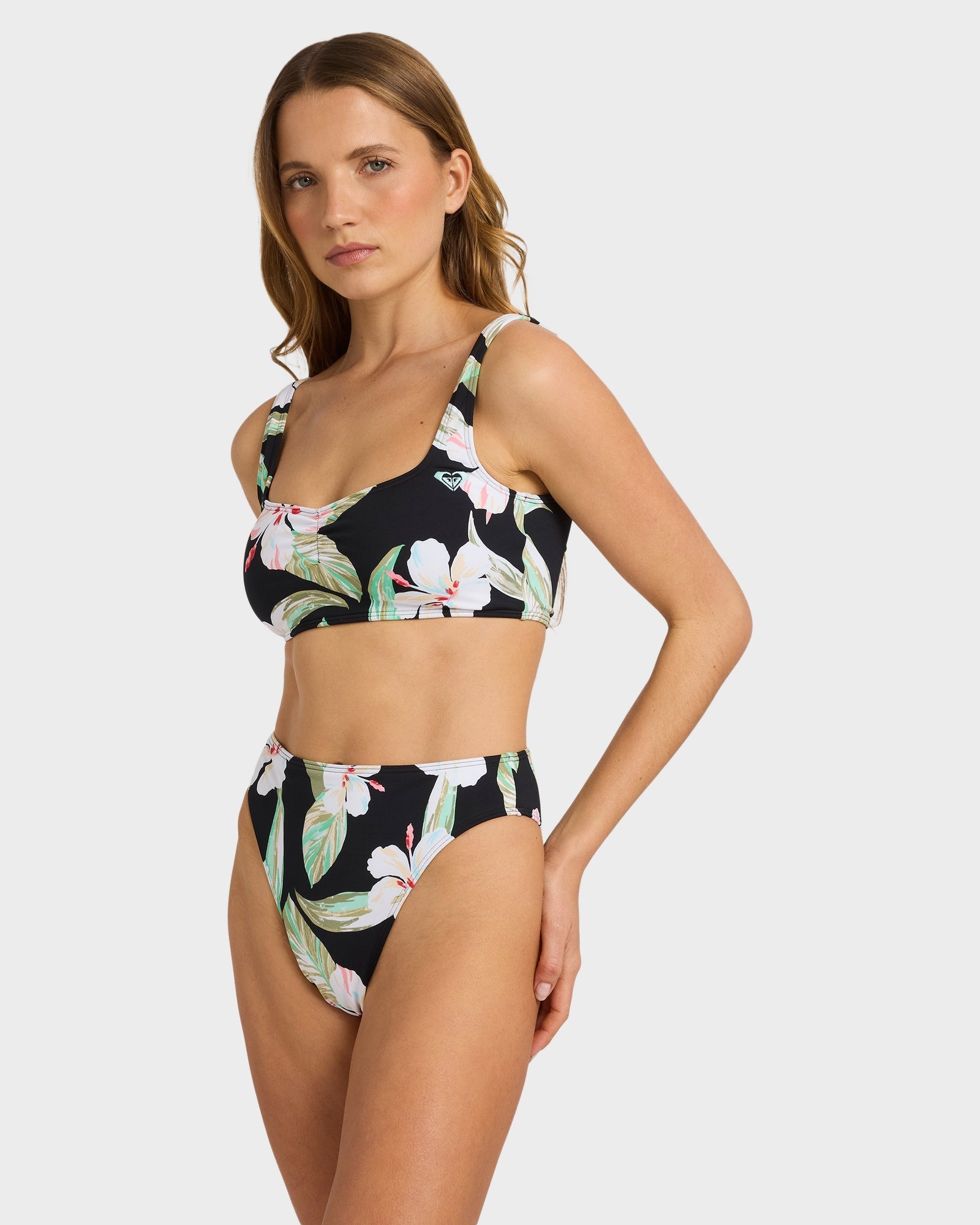 Womens Printed Essentials Bralette Bikini Top