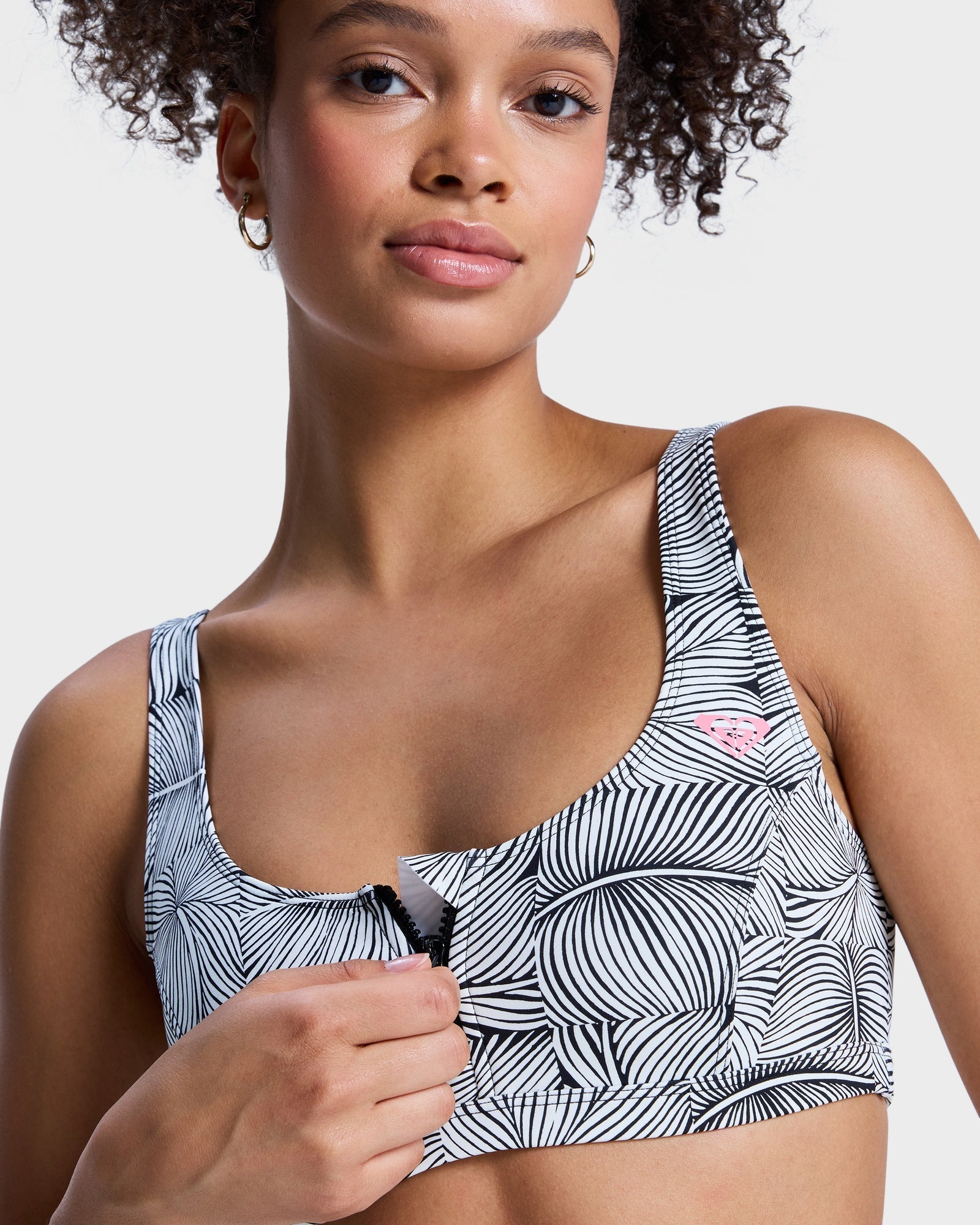 Womens Pro Surf Athletic Tri Bikini Top