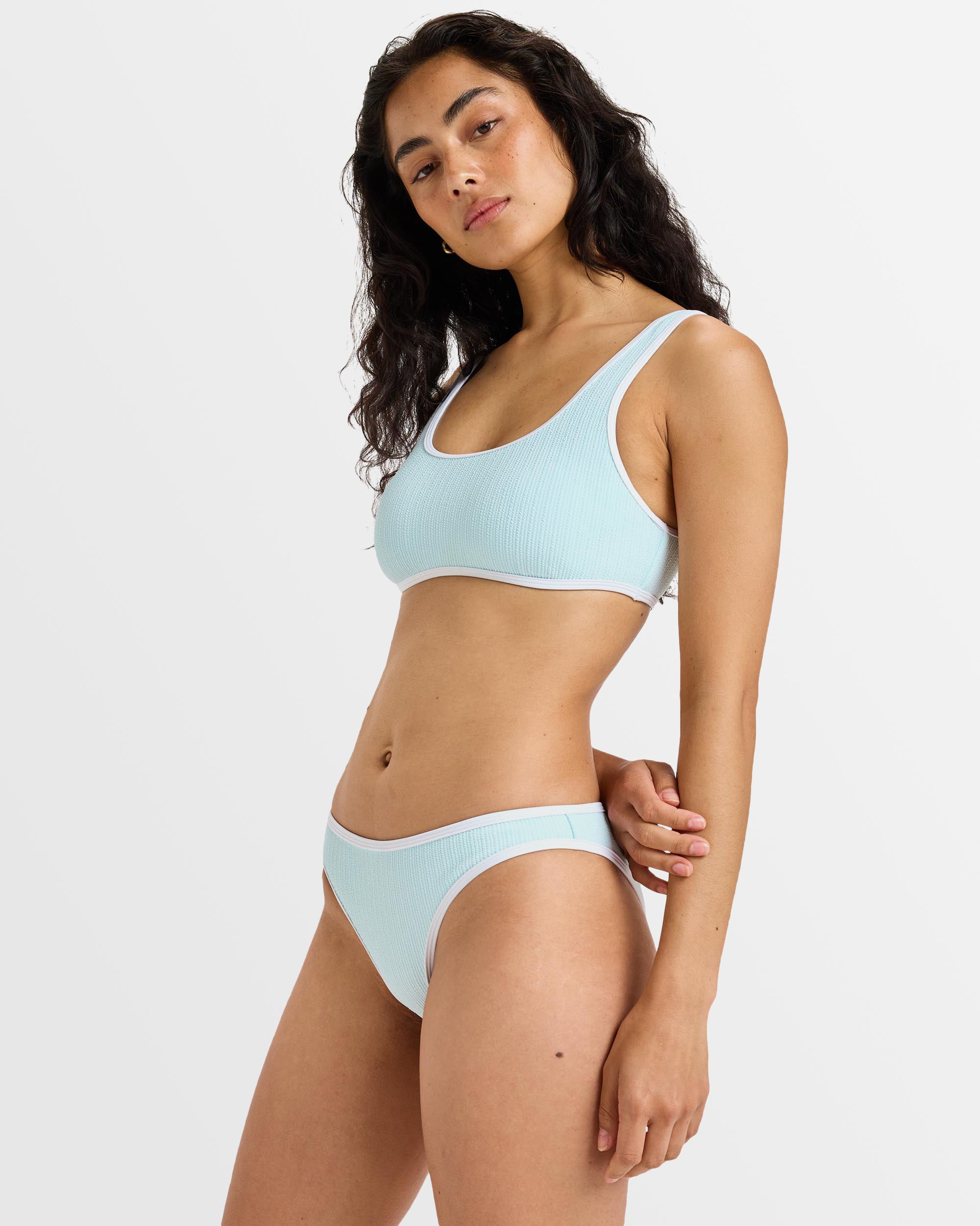 Womens Beloved Rib Moderate Midw Hl Bikini Bottom