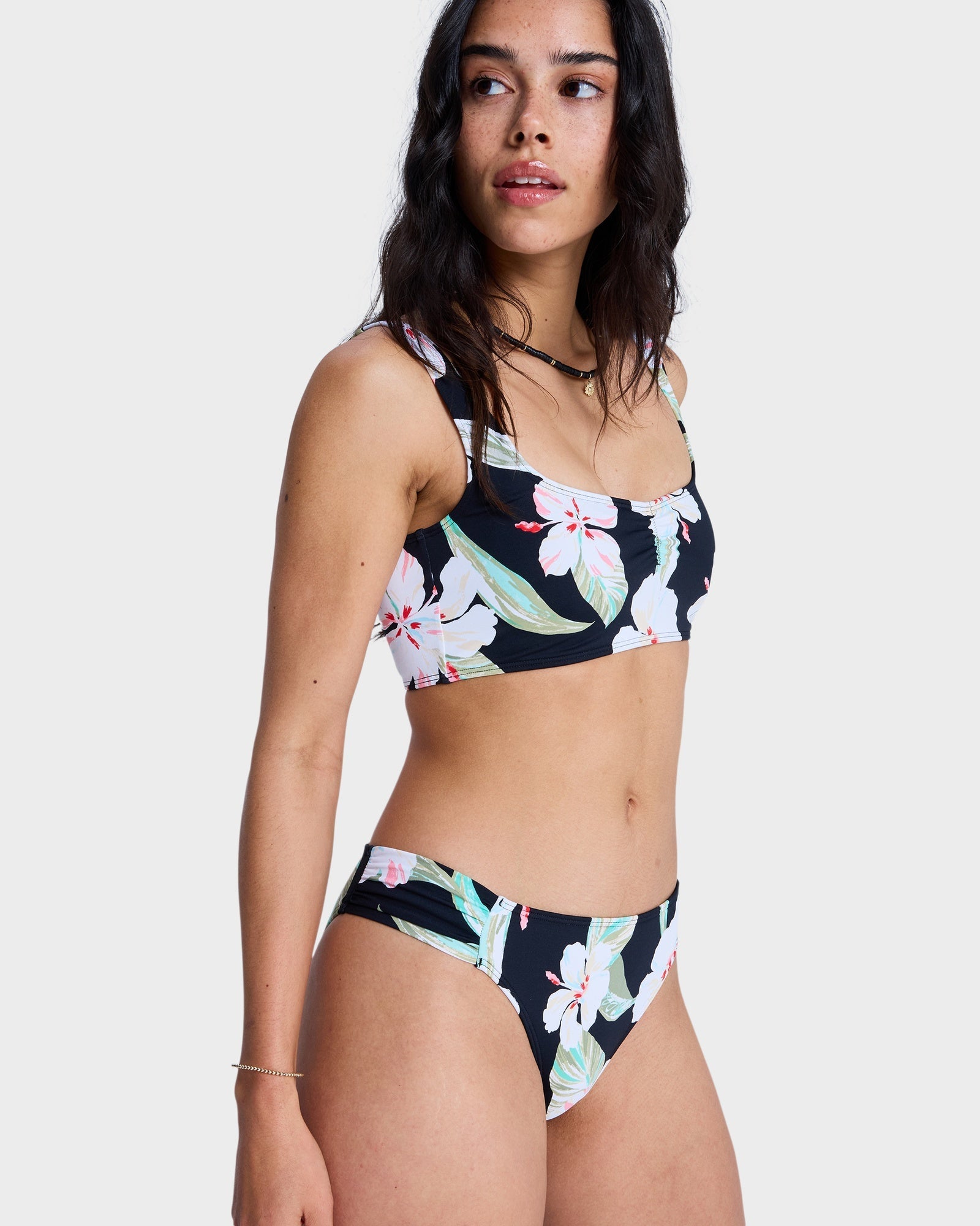 Womens Printed Essentials Moderate Bikini Bottom