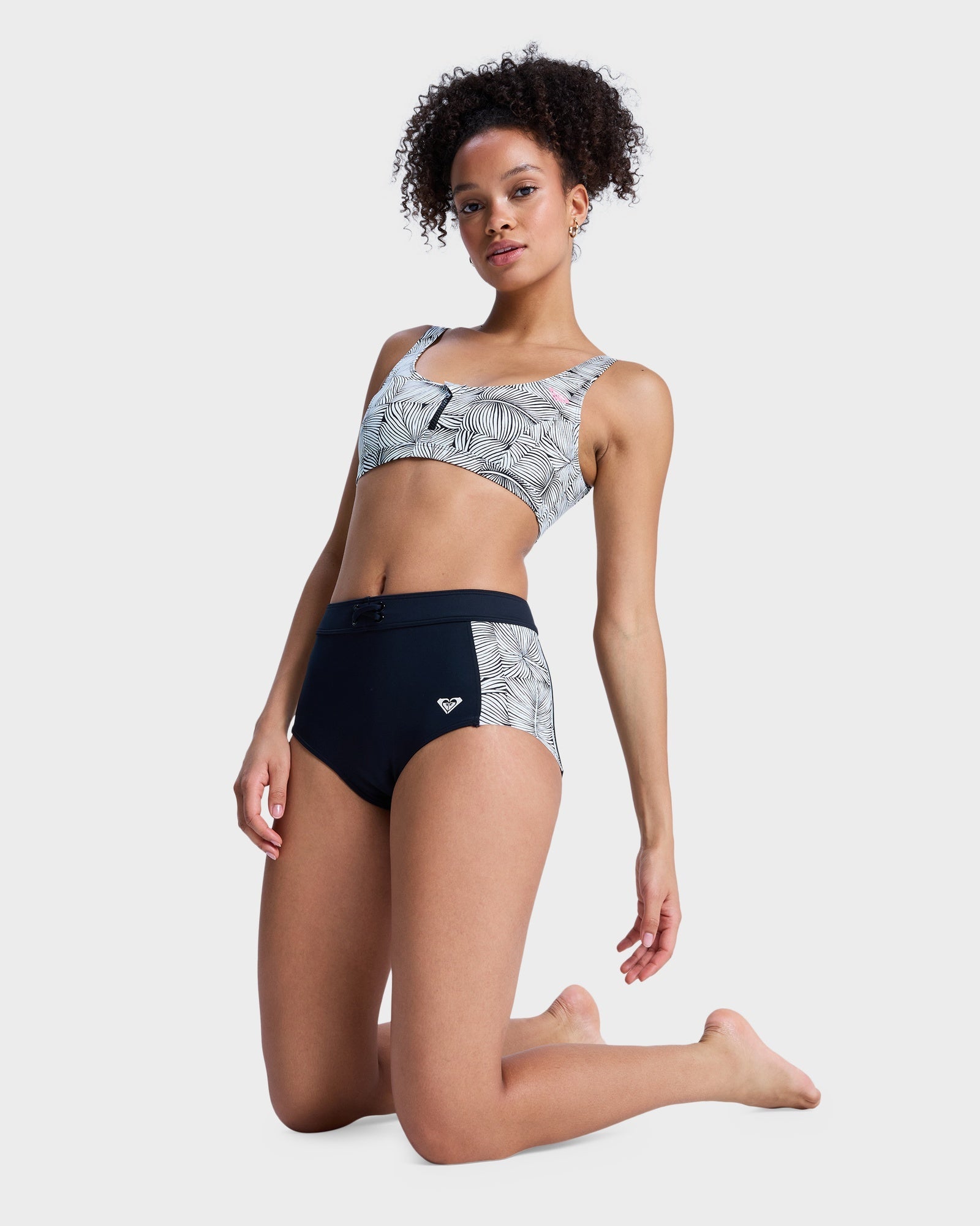 Womens Pro Surf Mid Waist Classic Bikini Bottom