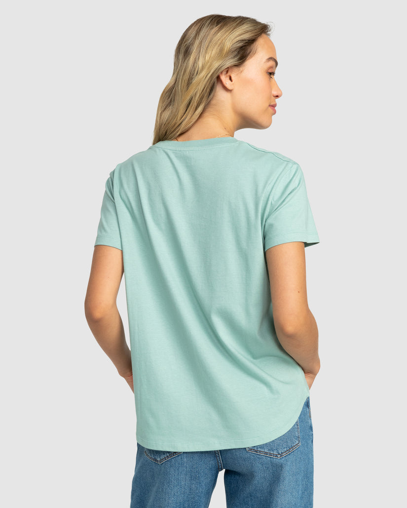 Womens The Beach Sand T-Shirt - BLUE SURF | Roxy