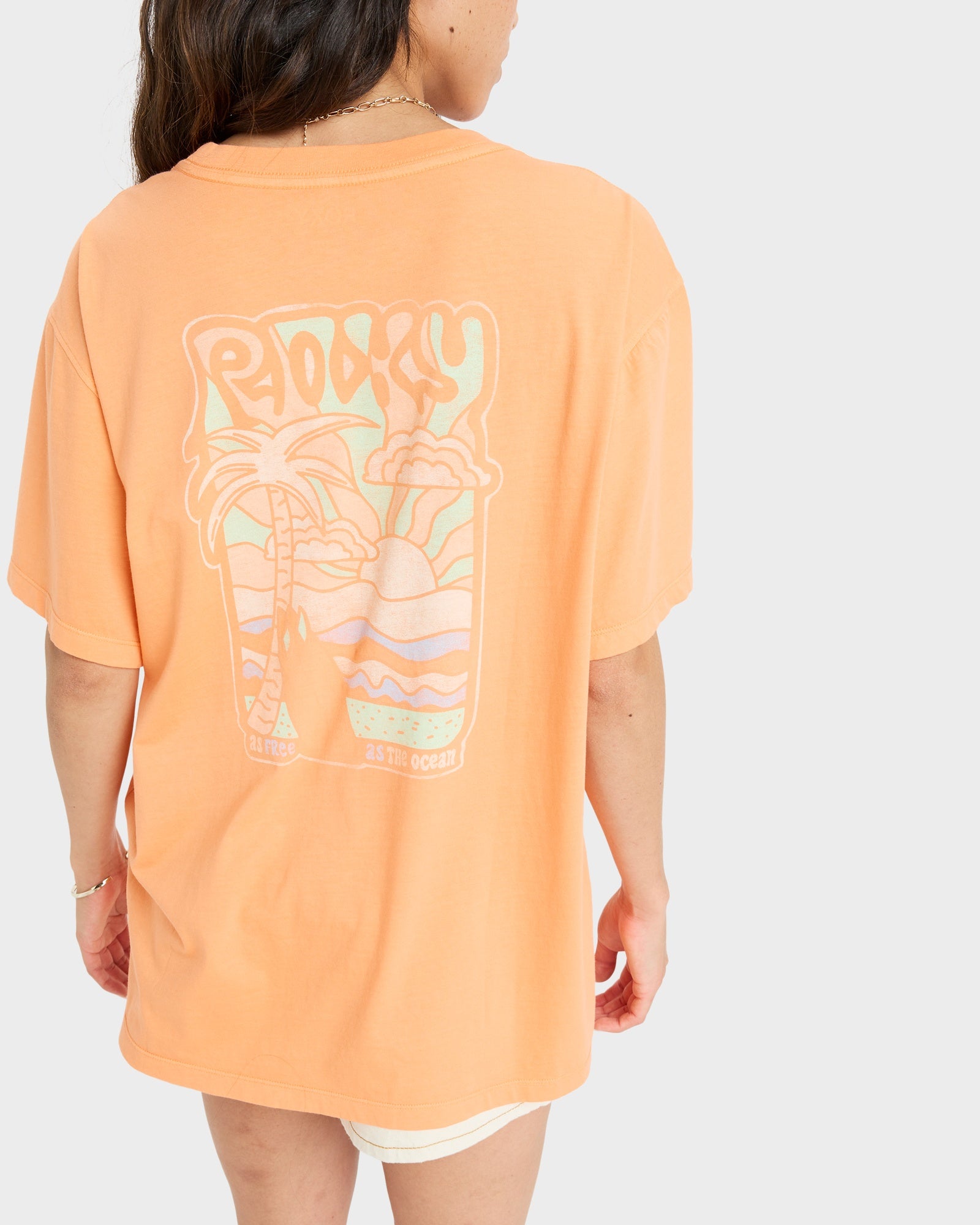 Womens Sunny Oversize Enzyme Wash T-Shirt