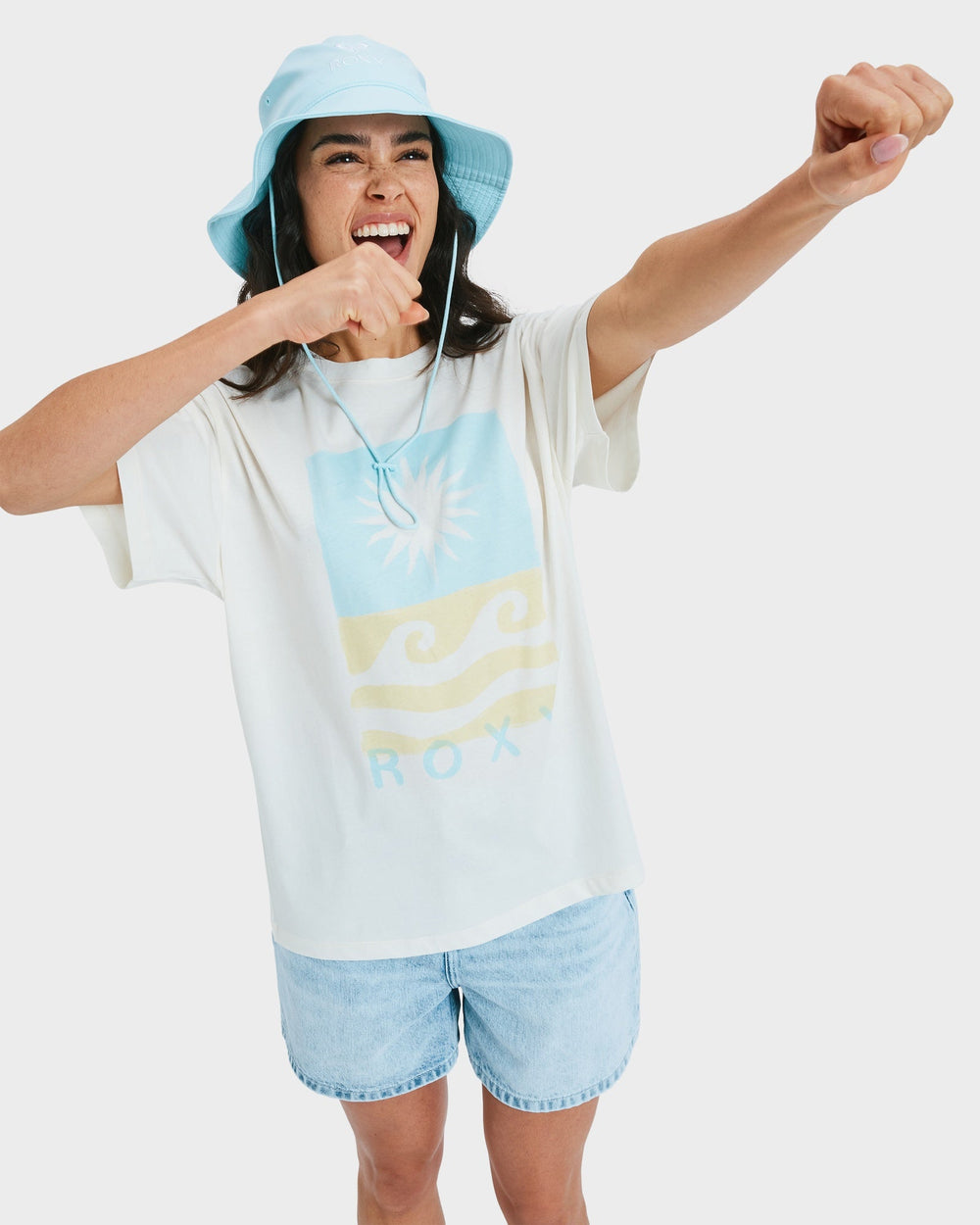 Roxy Hangloose Art LS T-Shirt Femme Manches Longues - Coton Bio Loose