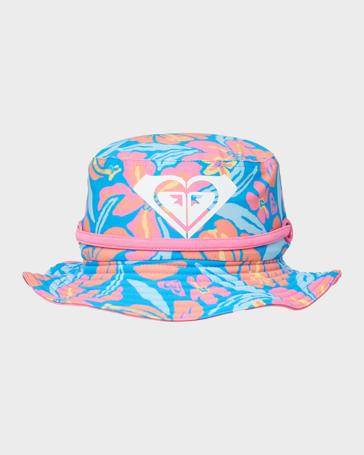 Girls New Bobby Bucket Hat – Malibu Blue Hibiscus Hugs 