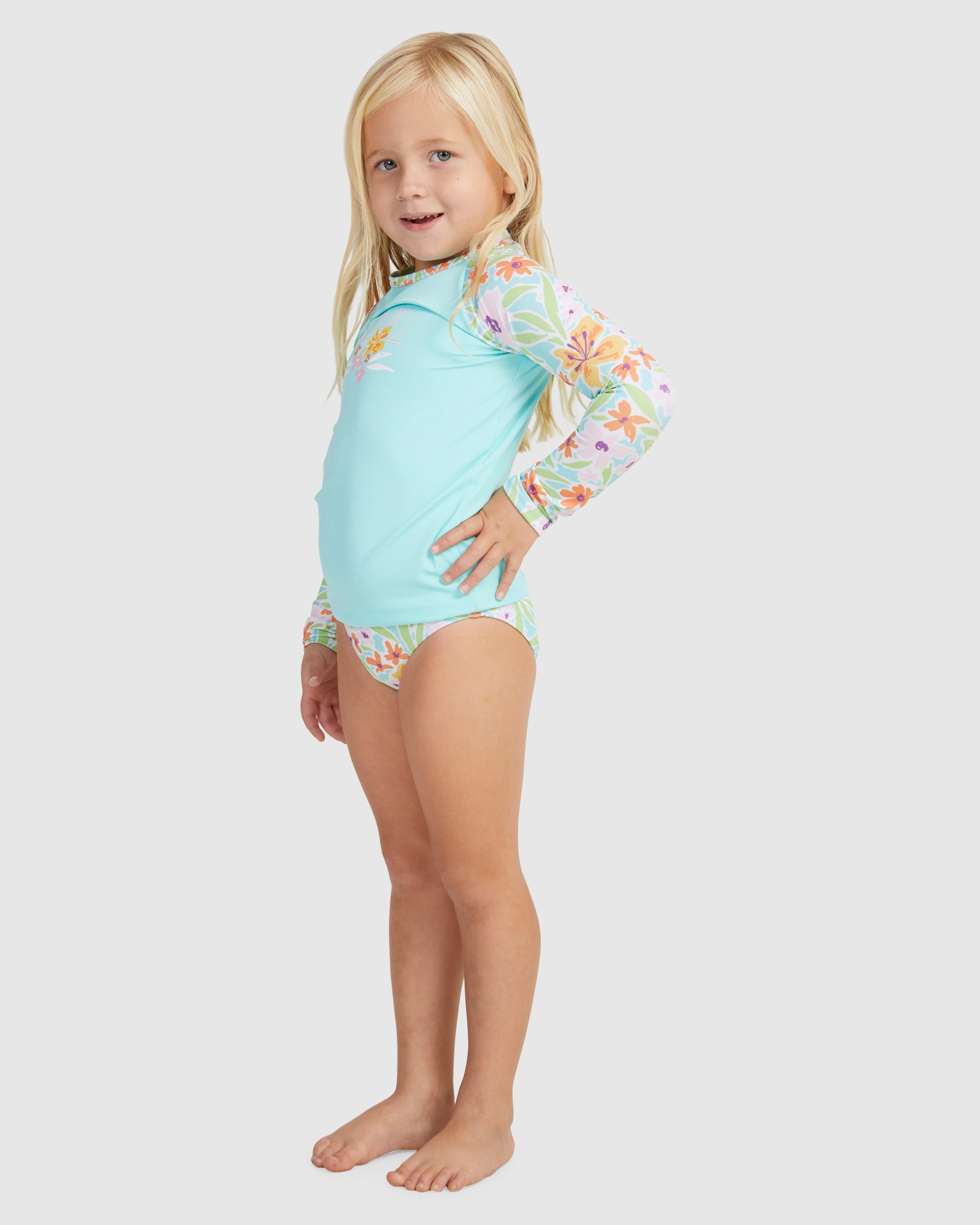 Girls Hawaiian Spirit Ls Lycra Set Rashguard