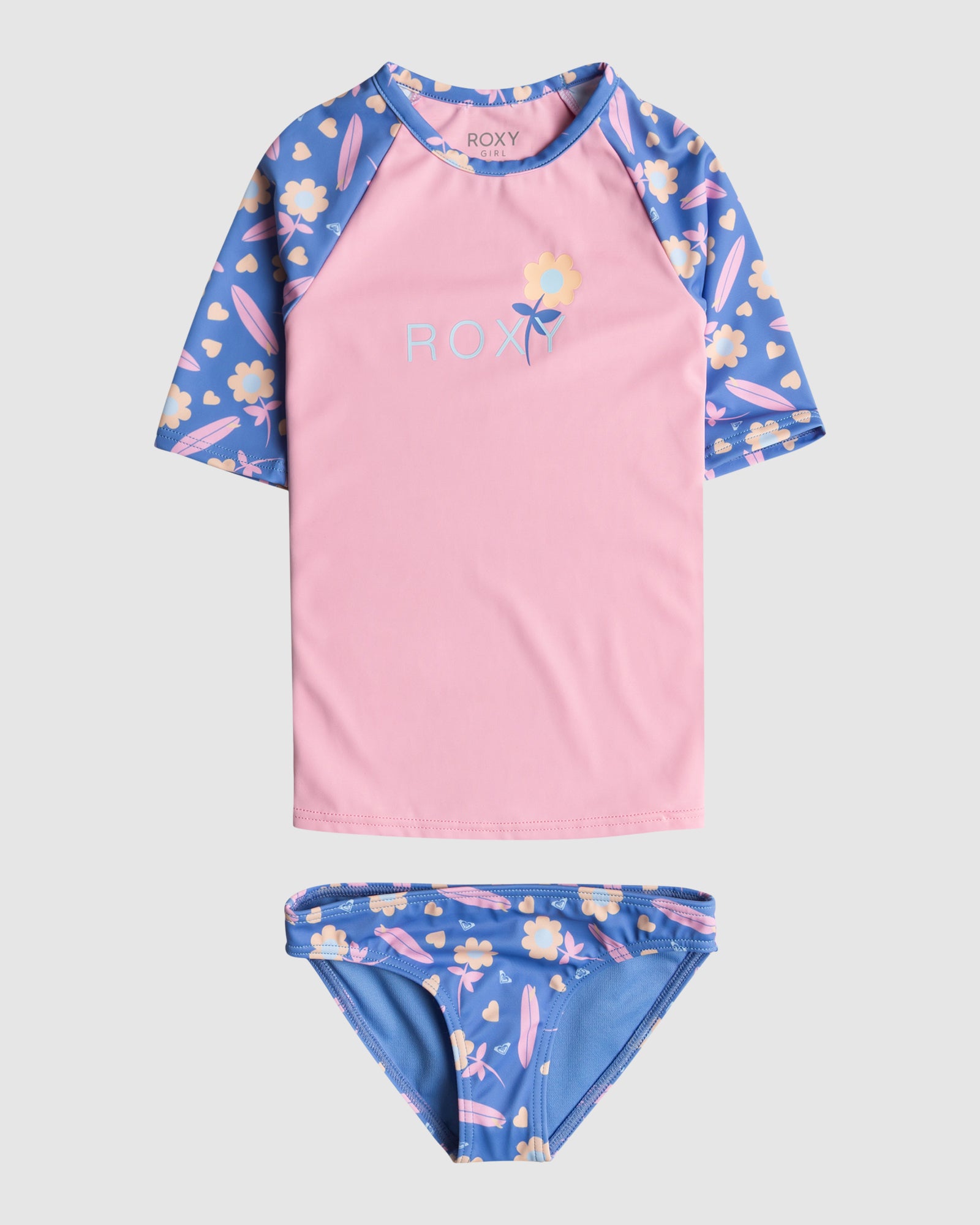 Girls 2-7 Lorem Short Sleeve Two-Piece Surf Set