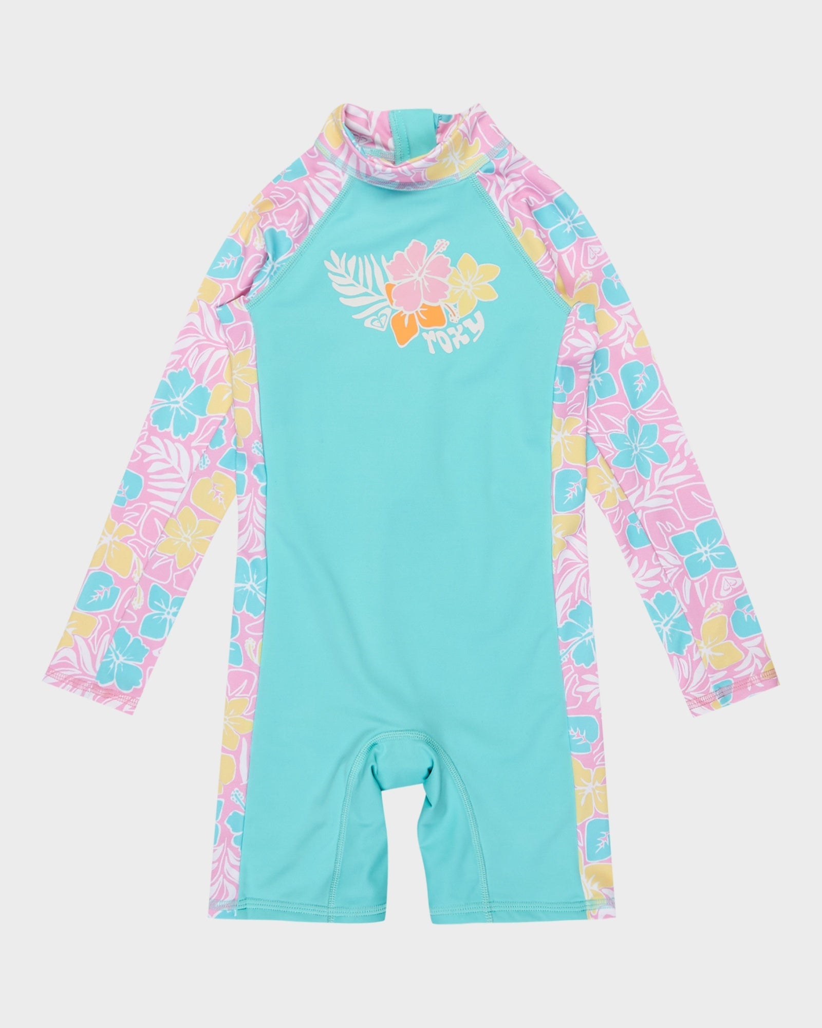 Girls 2-7 Tropical Square One Piece Rash Vest