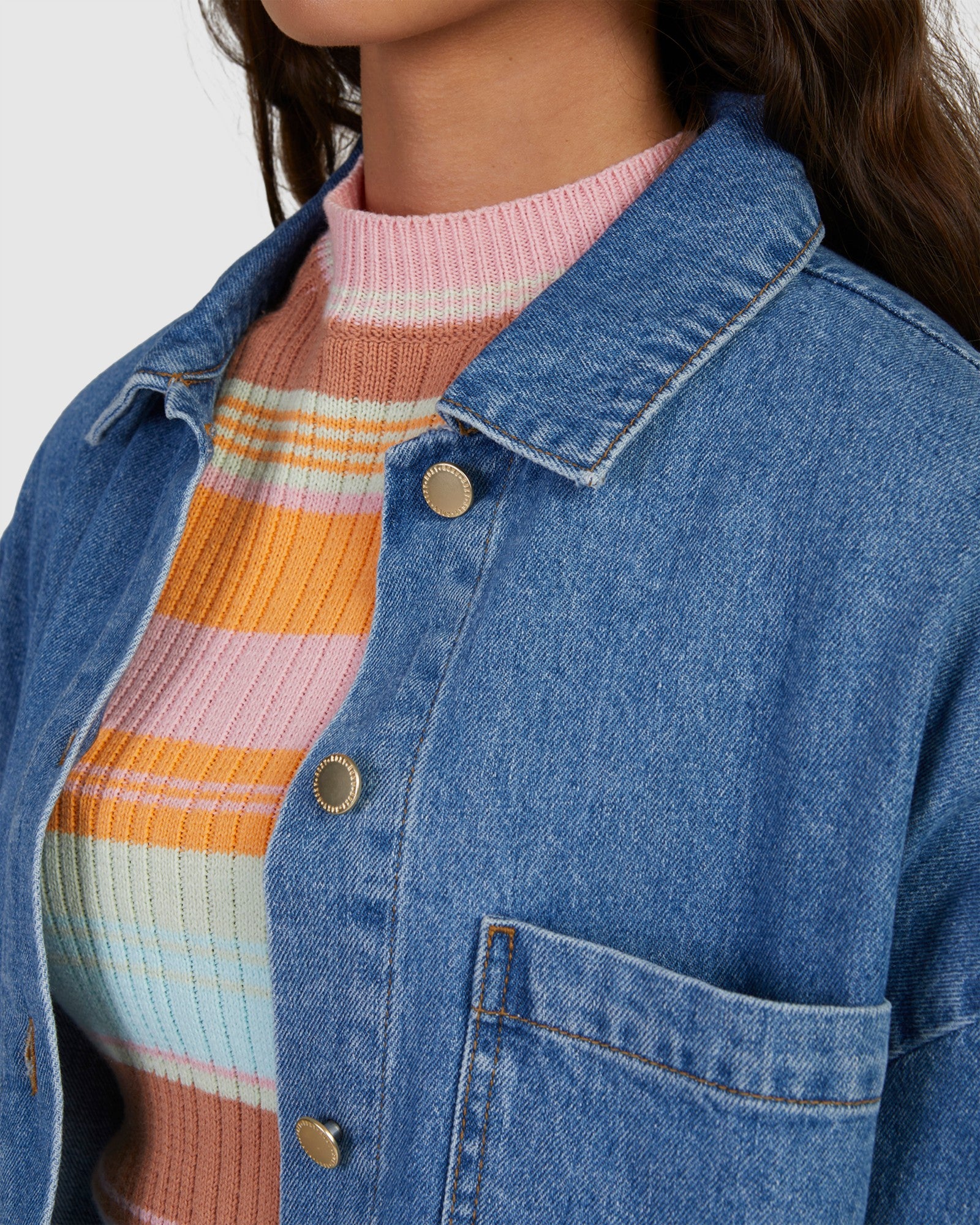 Womens Our Love Shacket Jackets