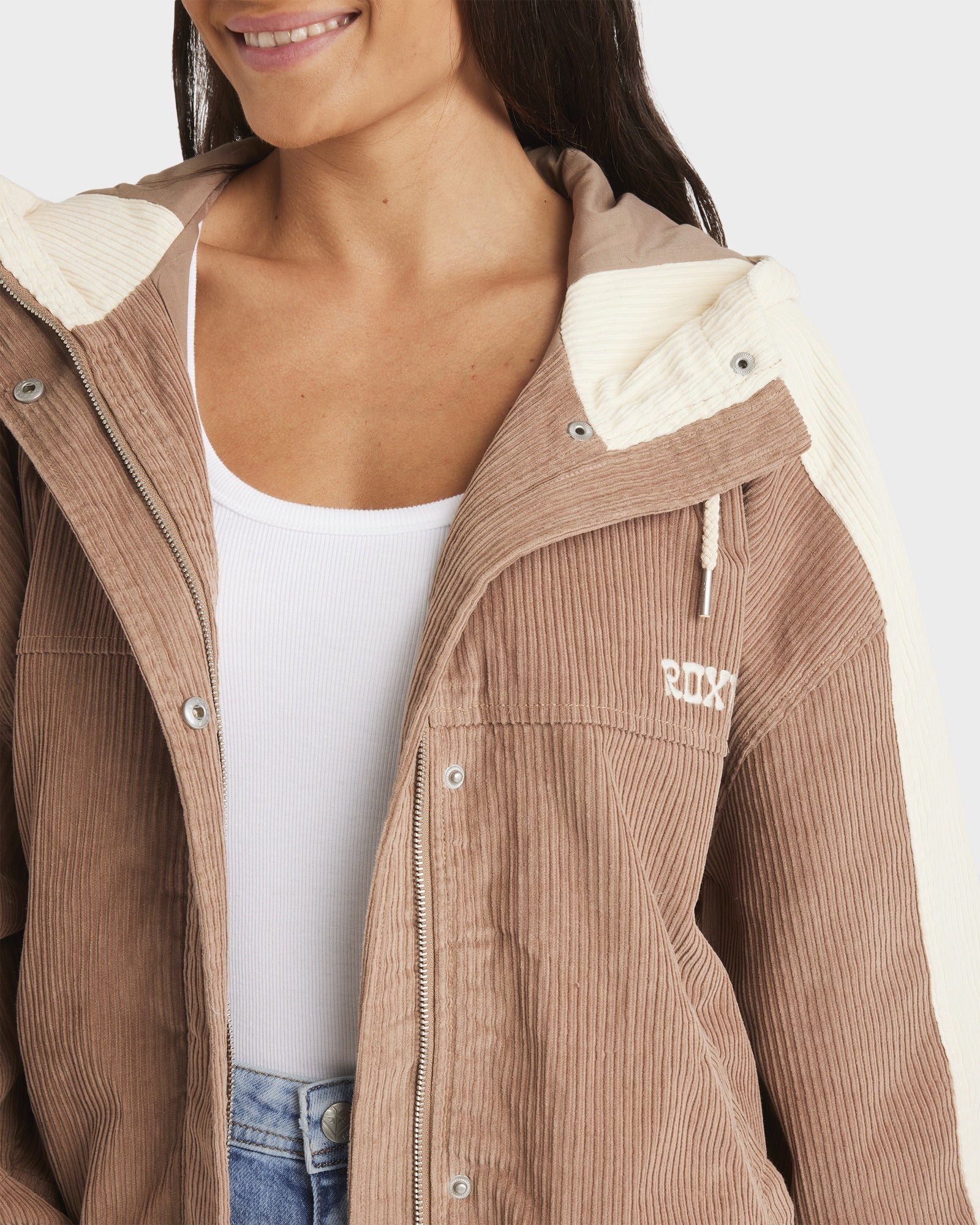 Womens Duo Corduroy Bomber Jacket